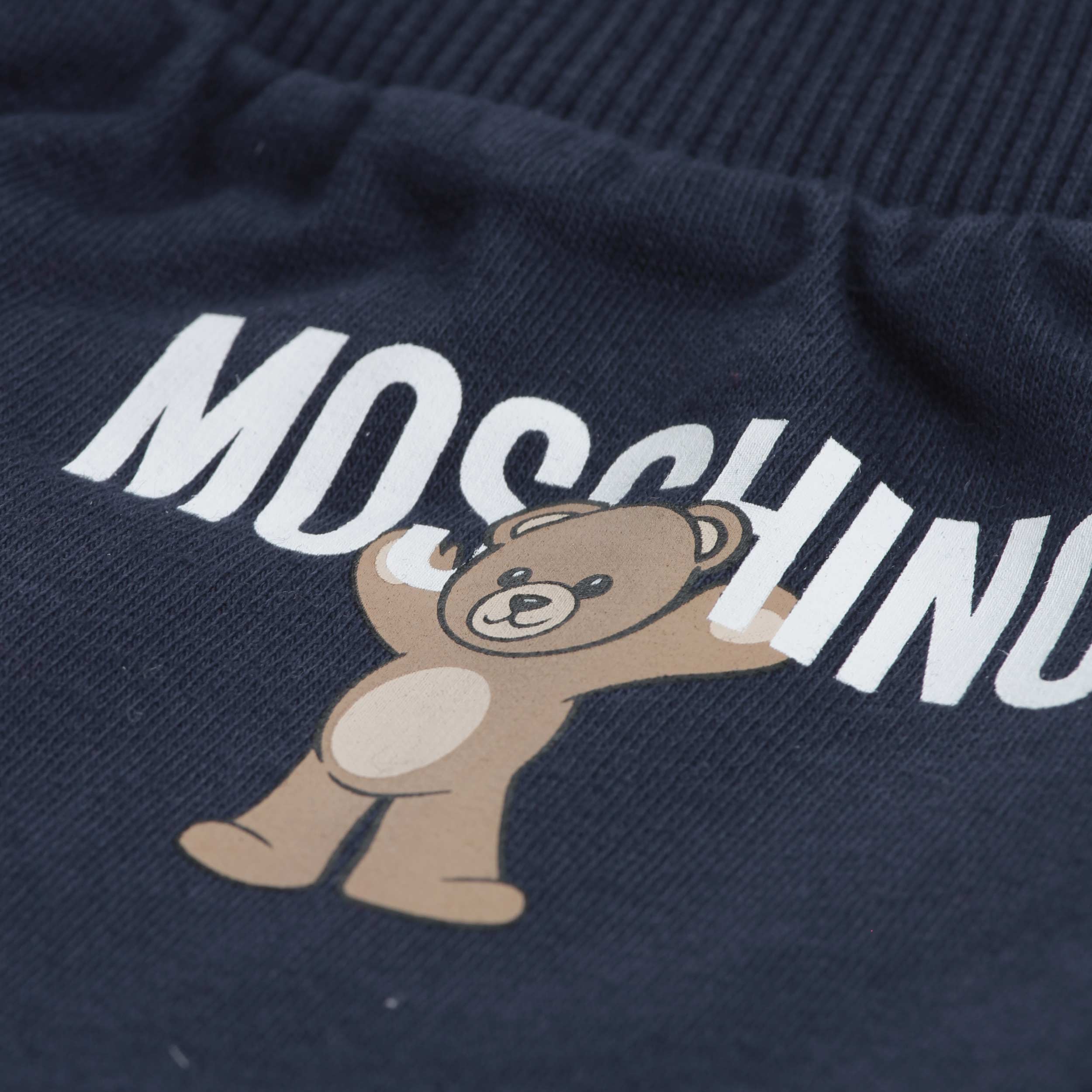 Pantaloni Tuta Blu Con Stampa Firmati MOSCHINO - annameglio.com abbigliamento moda