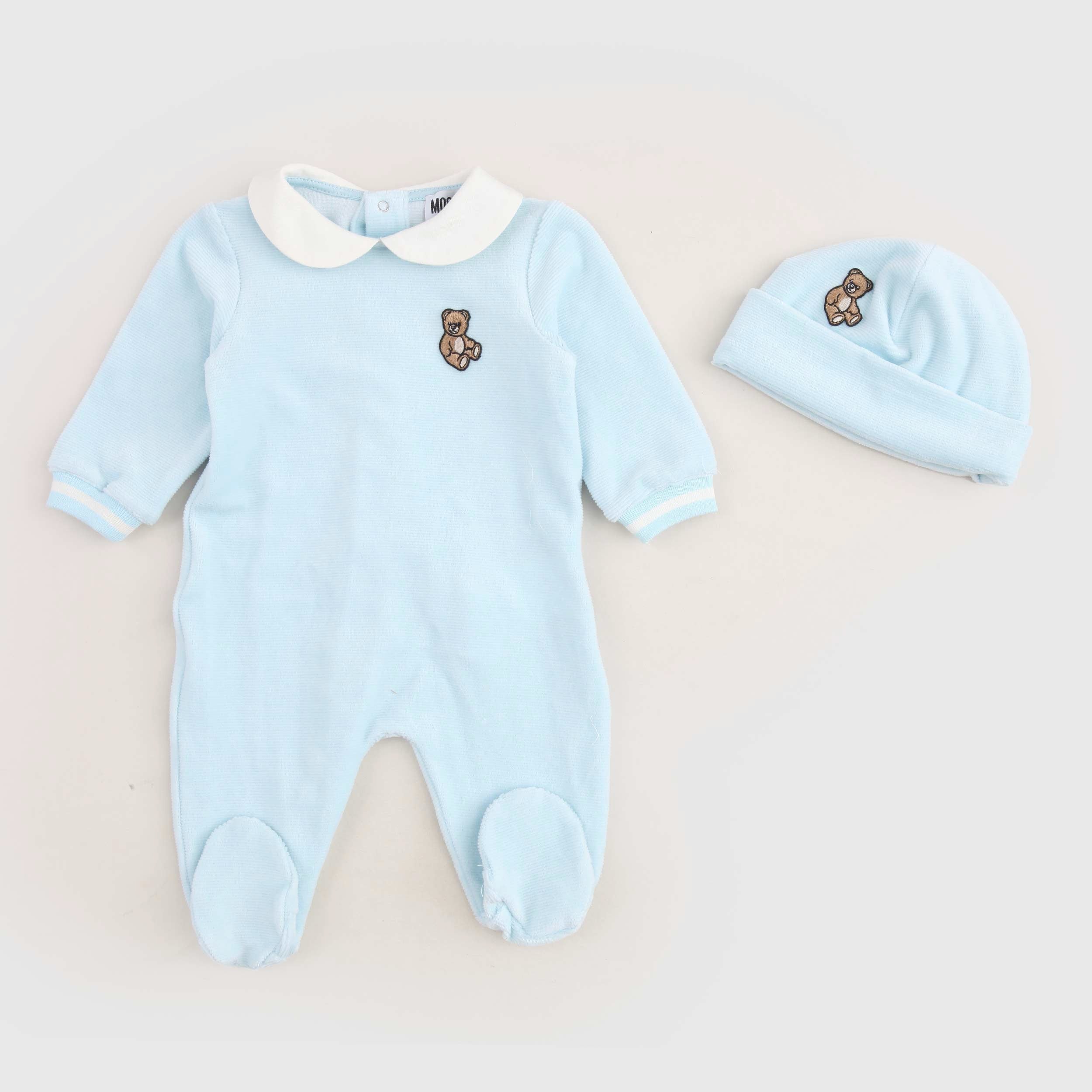 Tutina In Ciniglia Azzurra Firmata MOSCHINO - annameglio.com abbigliamento moda