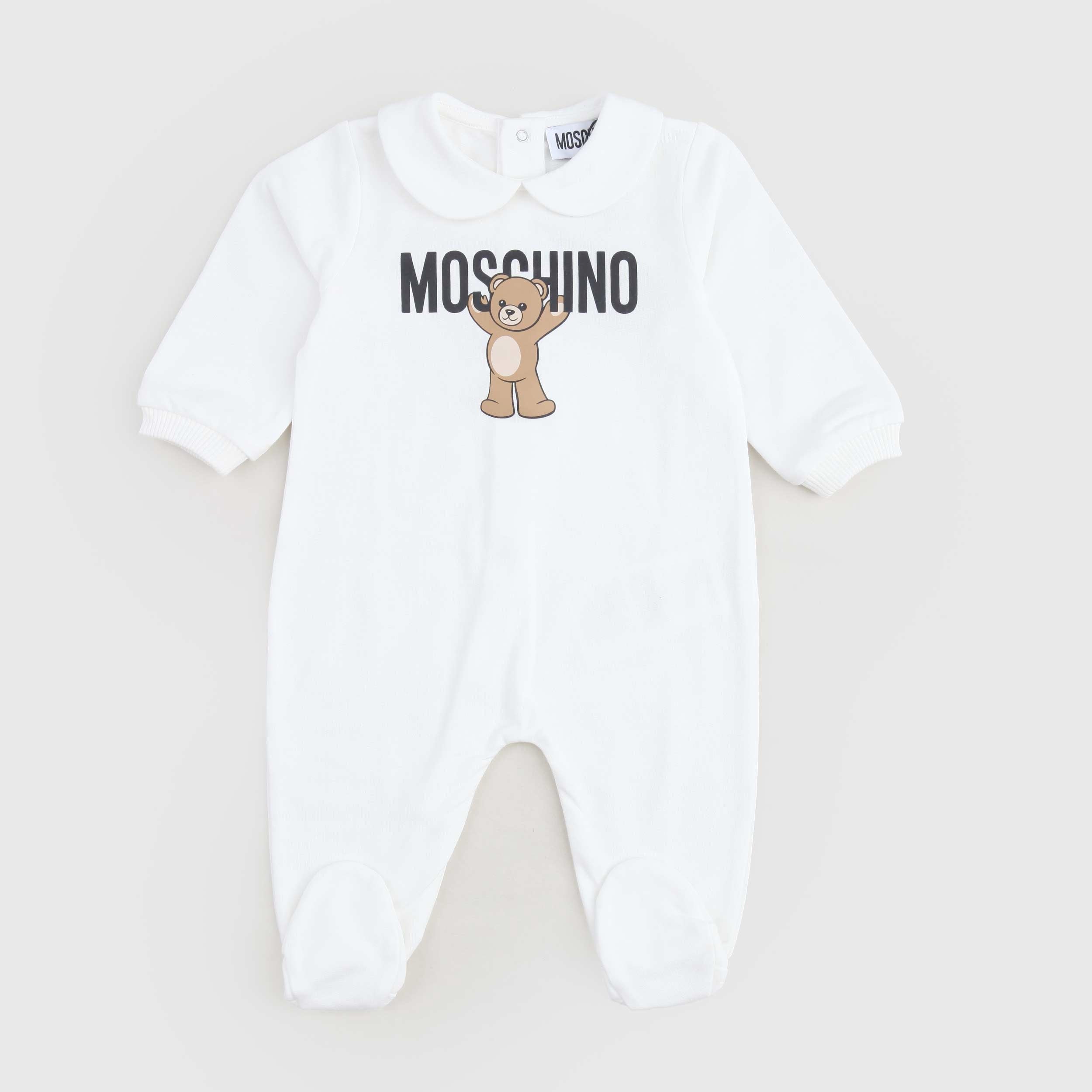 Tutina Bianca Manica Lunga Firmata MOSCHINO - annameglio.com abbigliamento moda