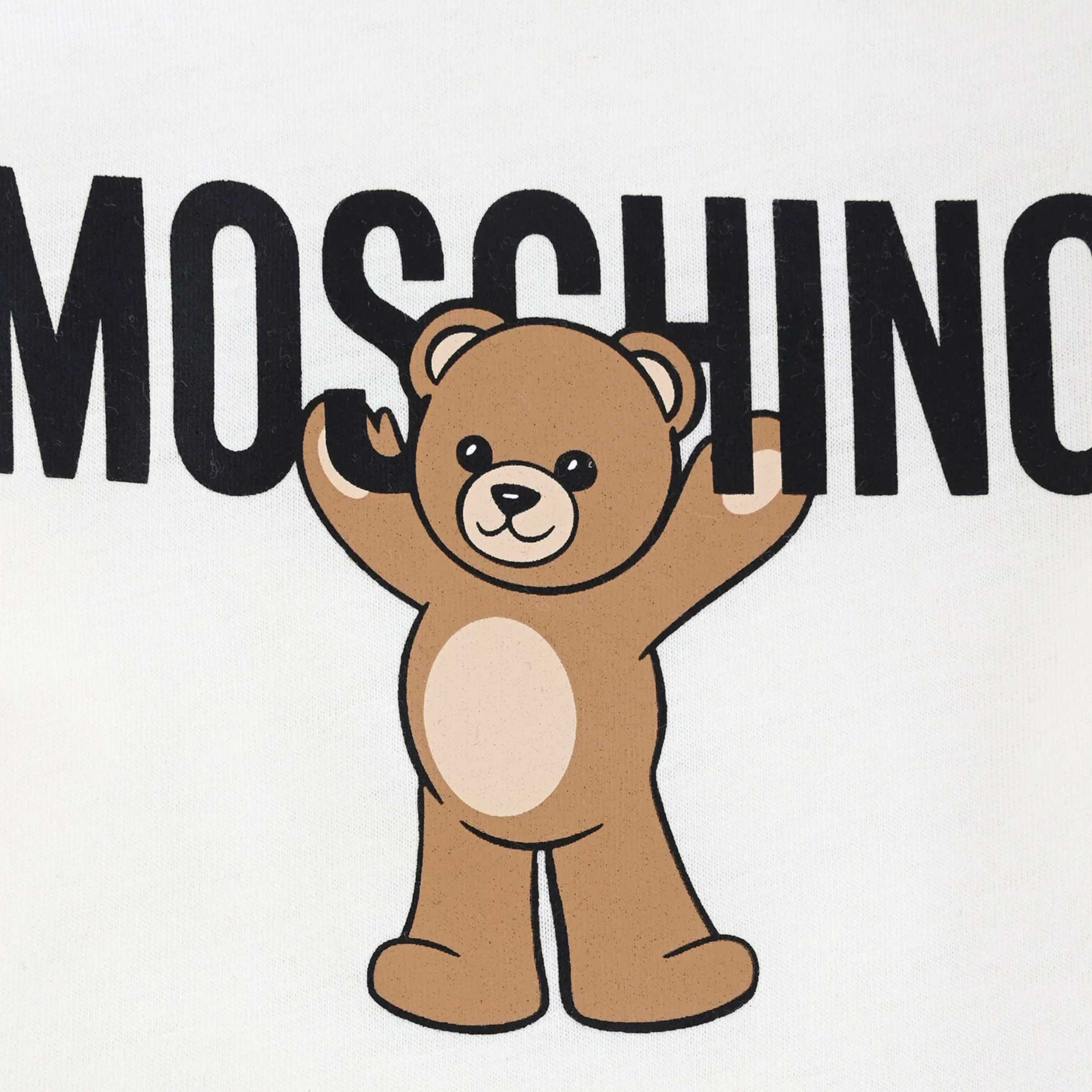 Top Bianco A Maniche Lunghe Firmato MOSCHINO - annameglio.com abbigliamento moda