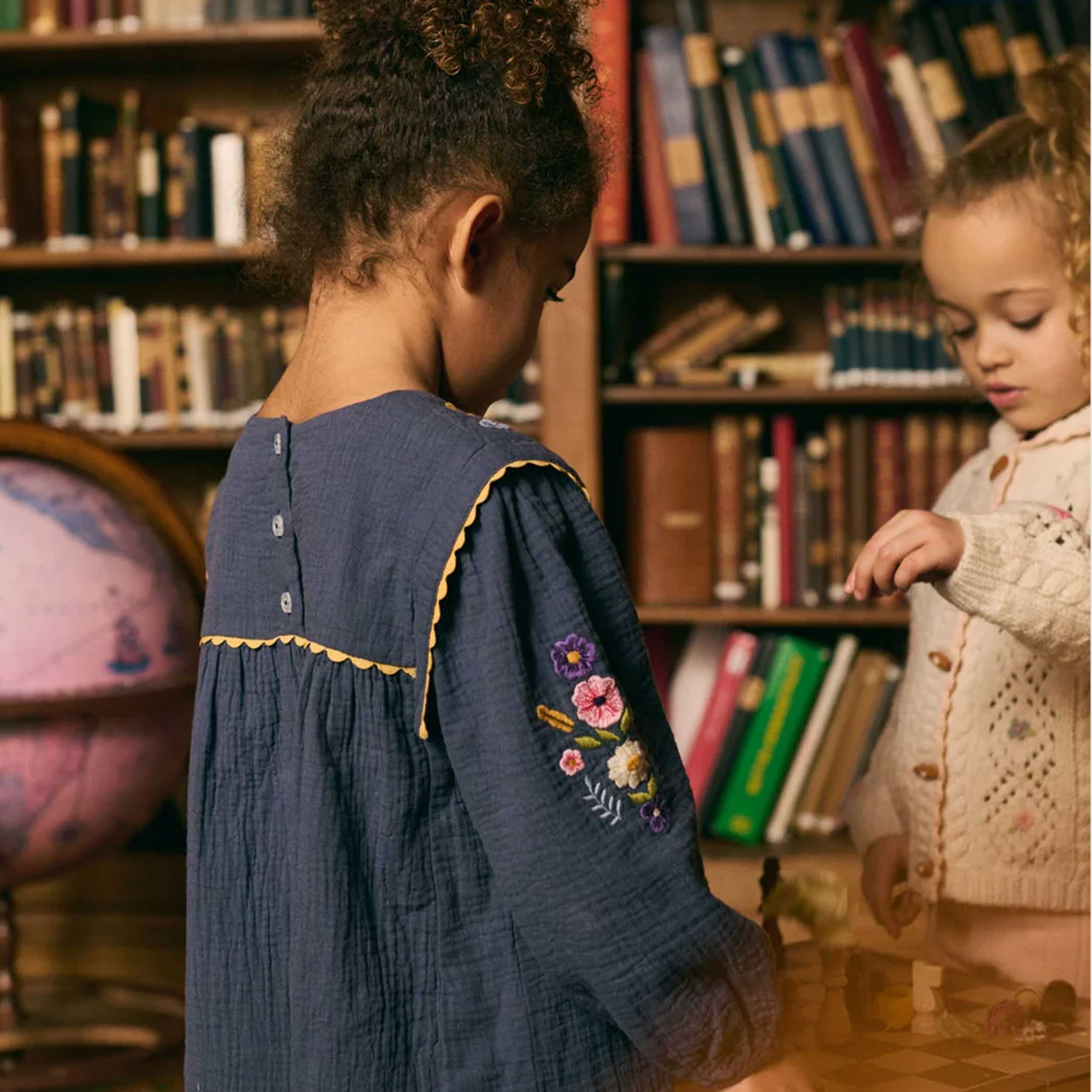 Abito Isatys Blu Con Ricami Firmato LOUISE MISHA - annameglio.com abbigliamento moda