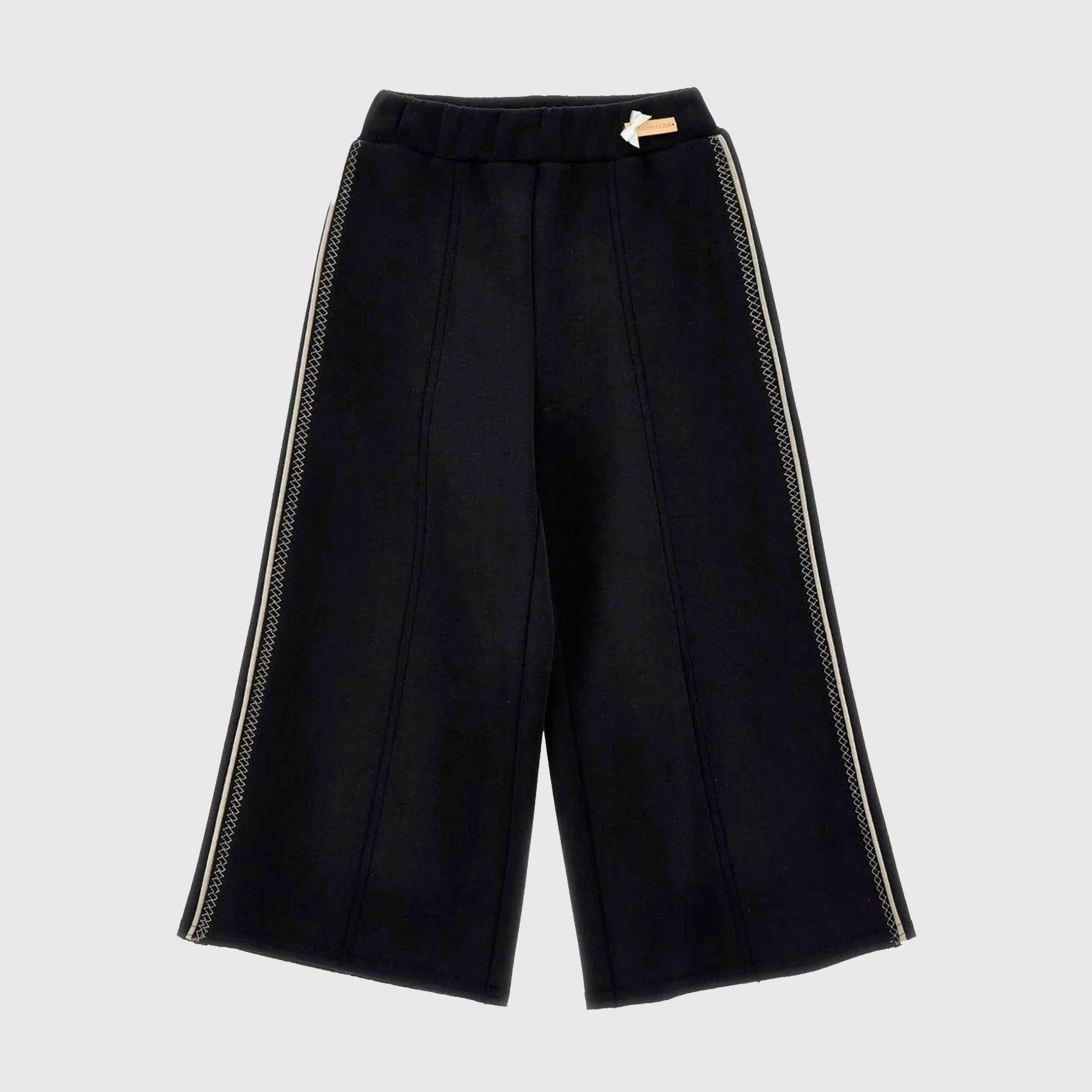 Pantaloni Neri Con Logo Firmati MONNALISA - annameglio.com abbigliamento moda