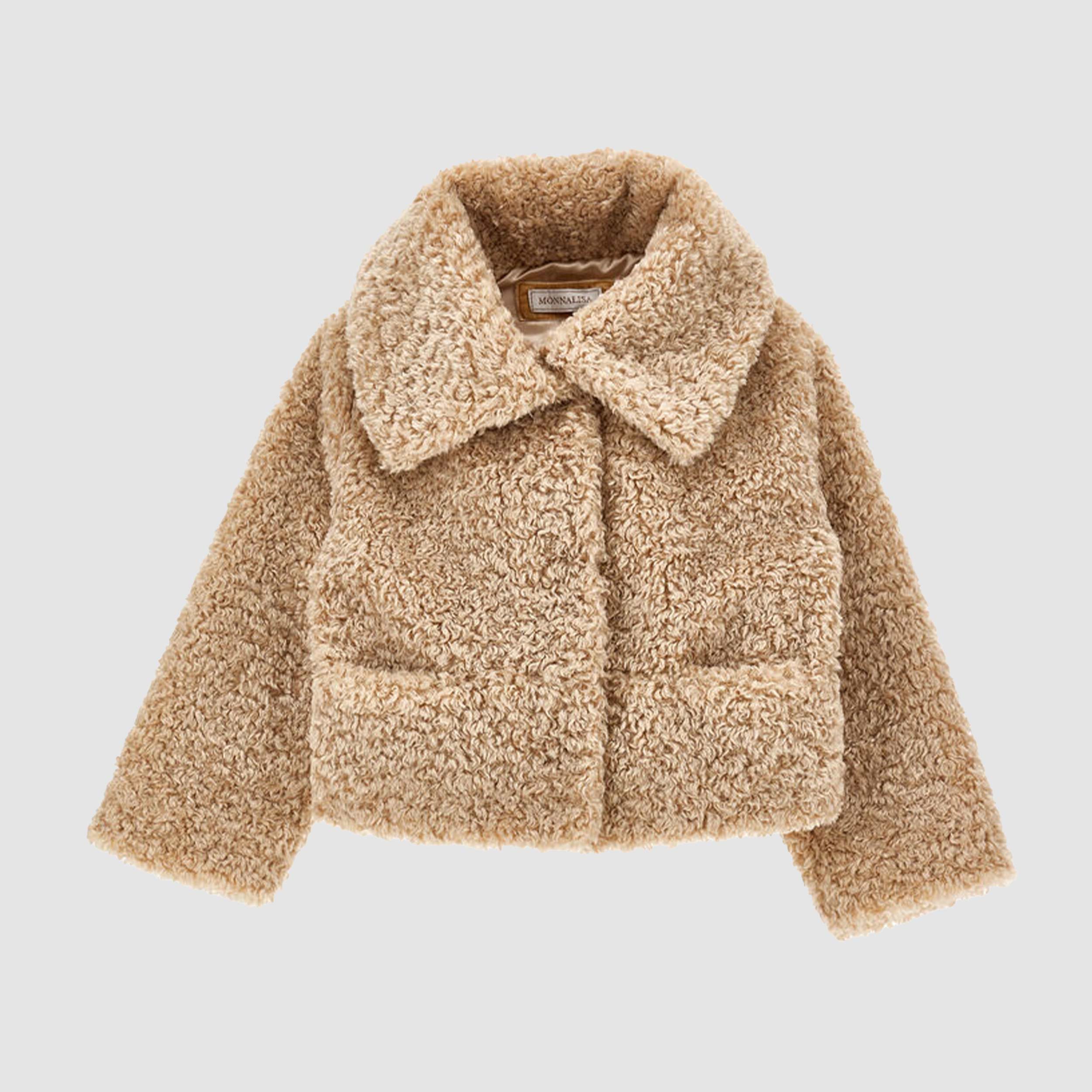 Giacca Teddy Marrone Firmata MONNALISA - annameglio.com abbigliamento moda