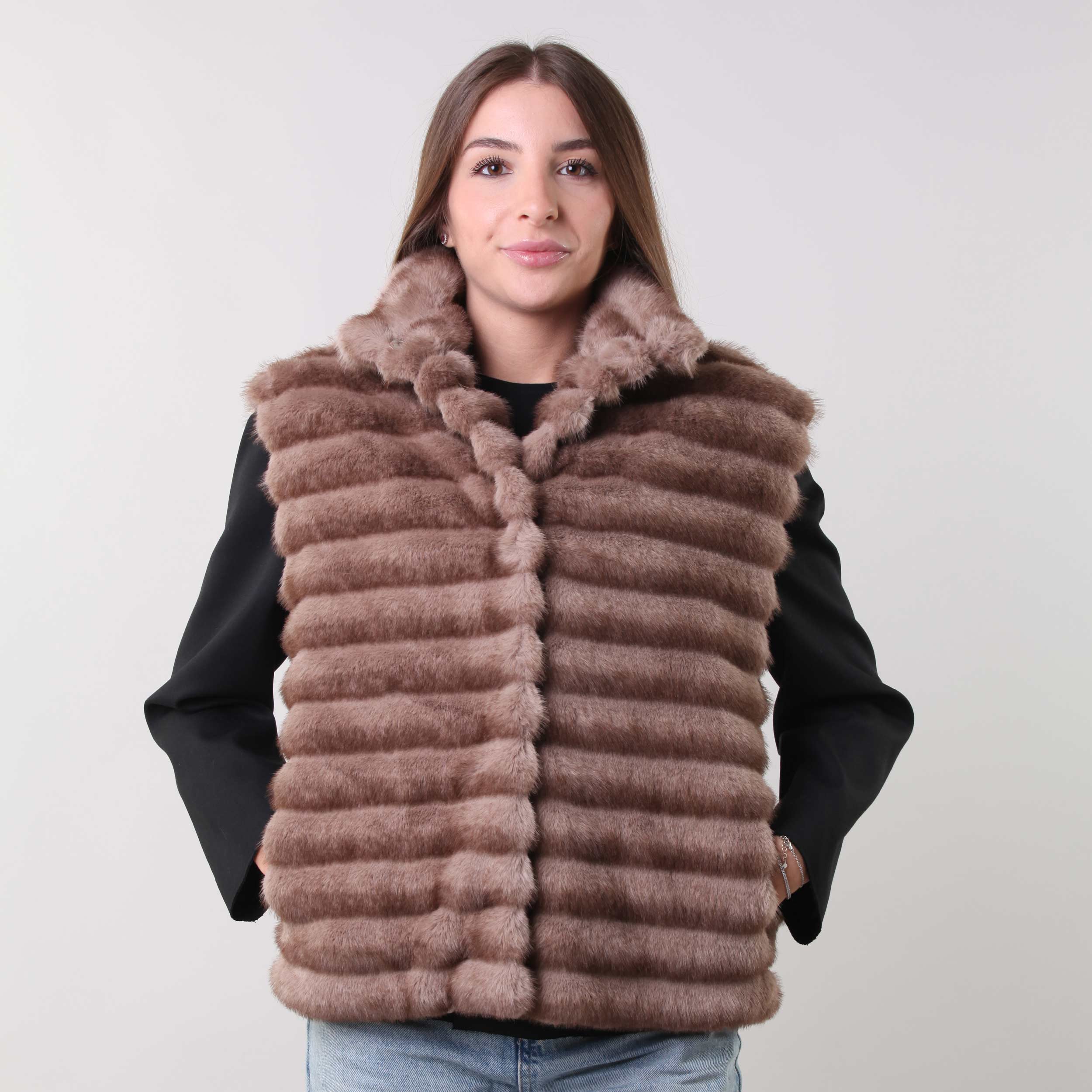 Gilet Teddy Marrone Firmato MONNALISA - annameglio.com abbigliamento moda