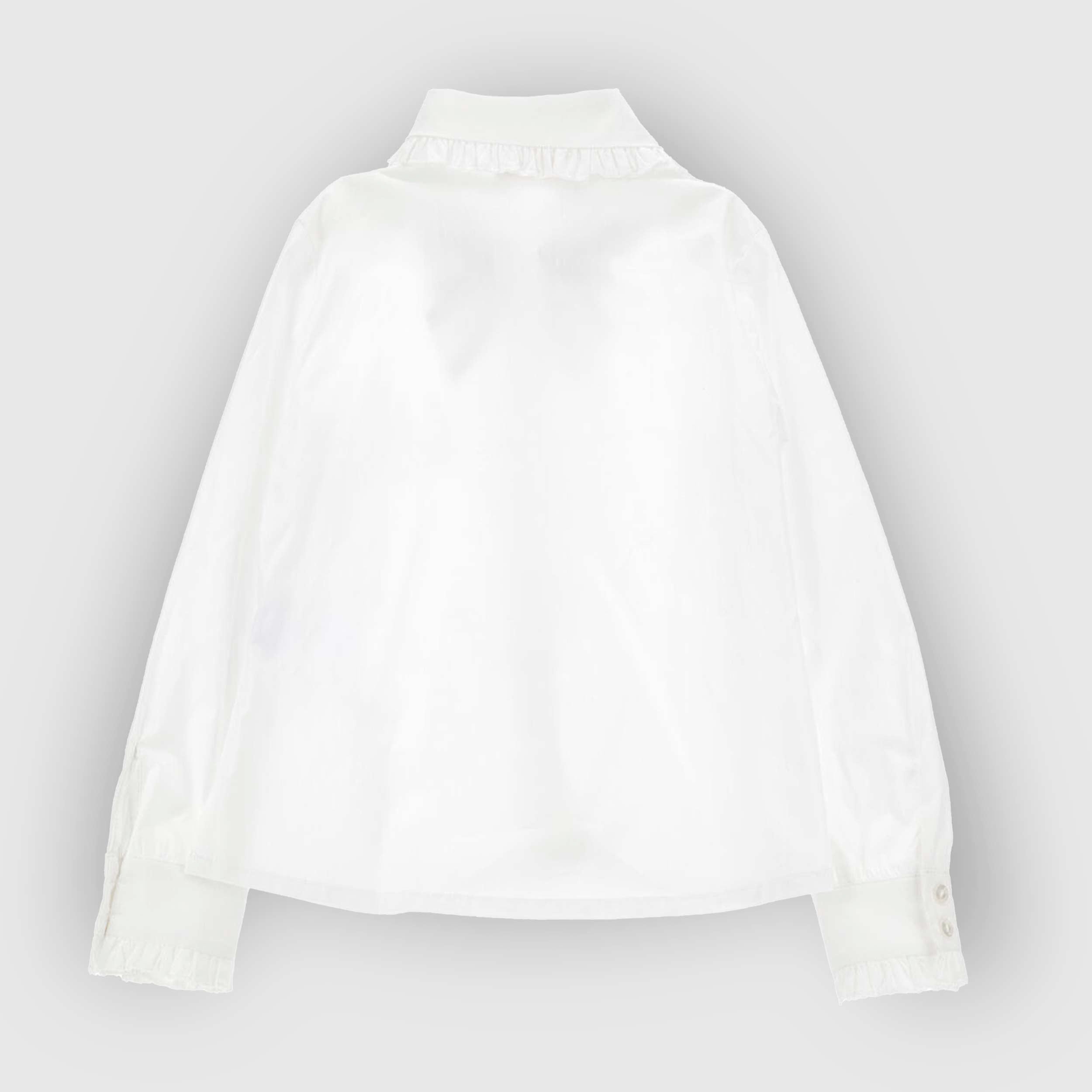 White Poplin Shirt by MONNALISA