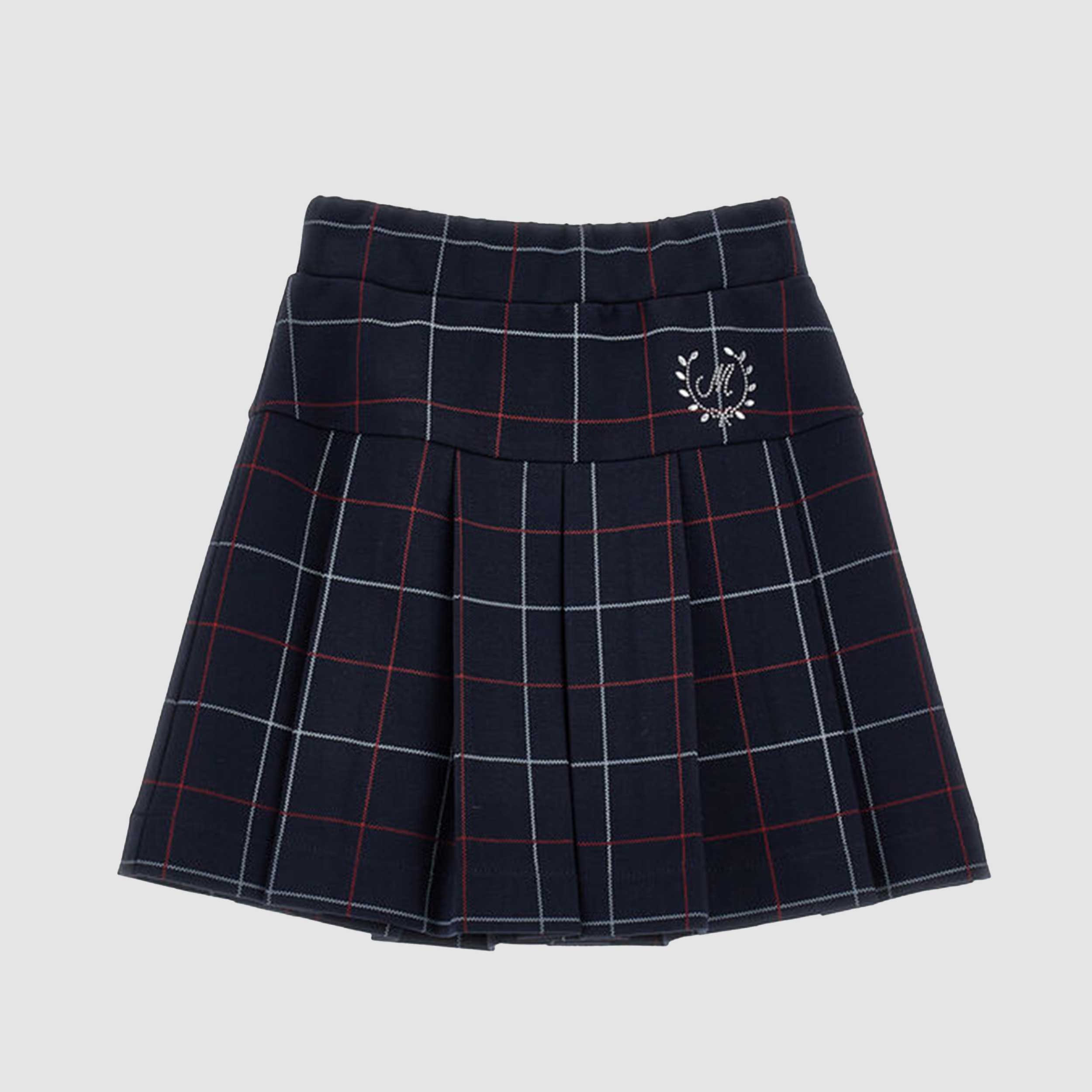 Gonna Scozzese Blu Firmata MONNALISA - annameglio.com abbigliamento moda