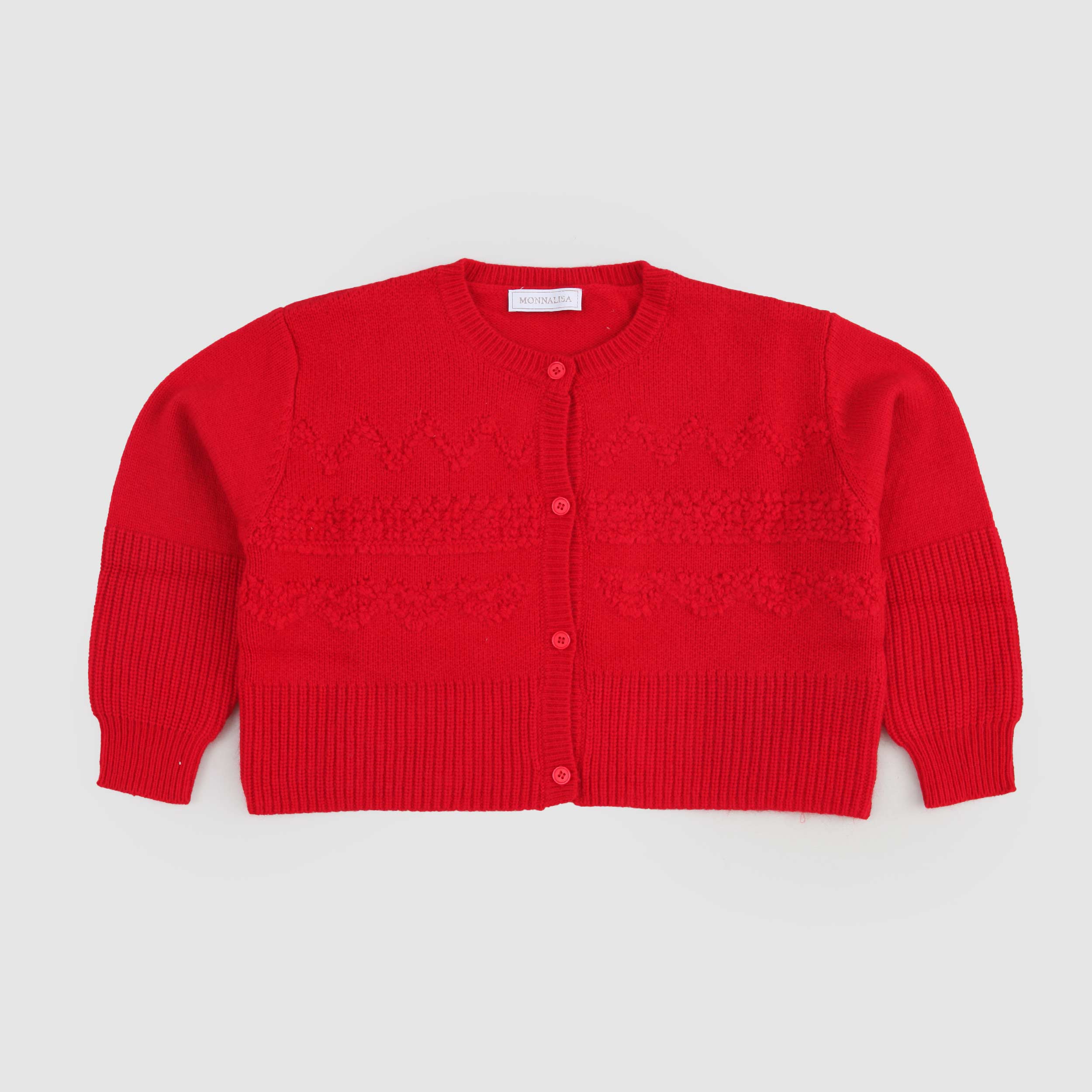 Cardigan Rosso Con Bottoni Firmato MONNALISA - annameglio.com abbigliamento moda