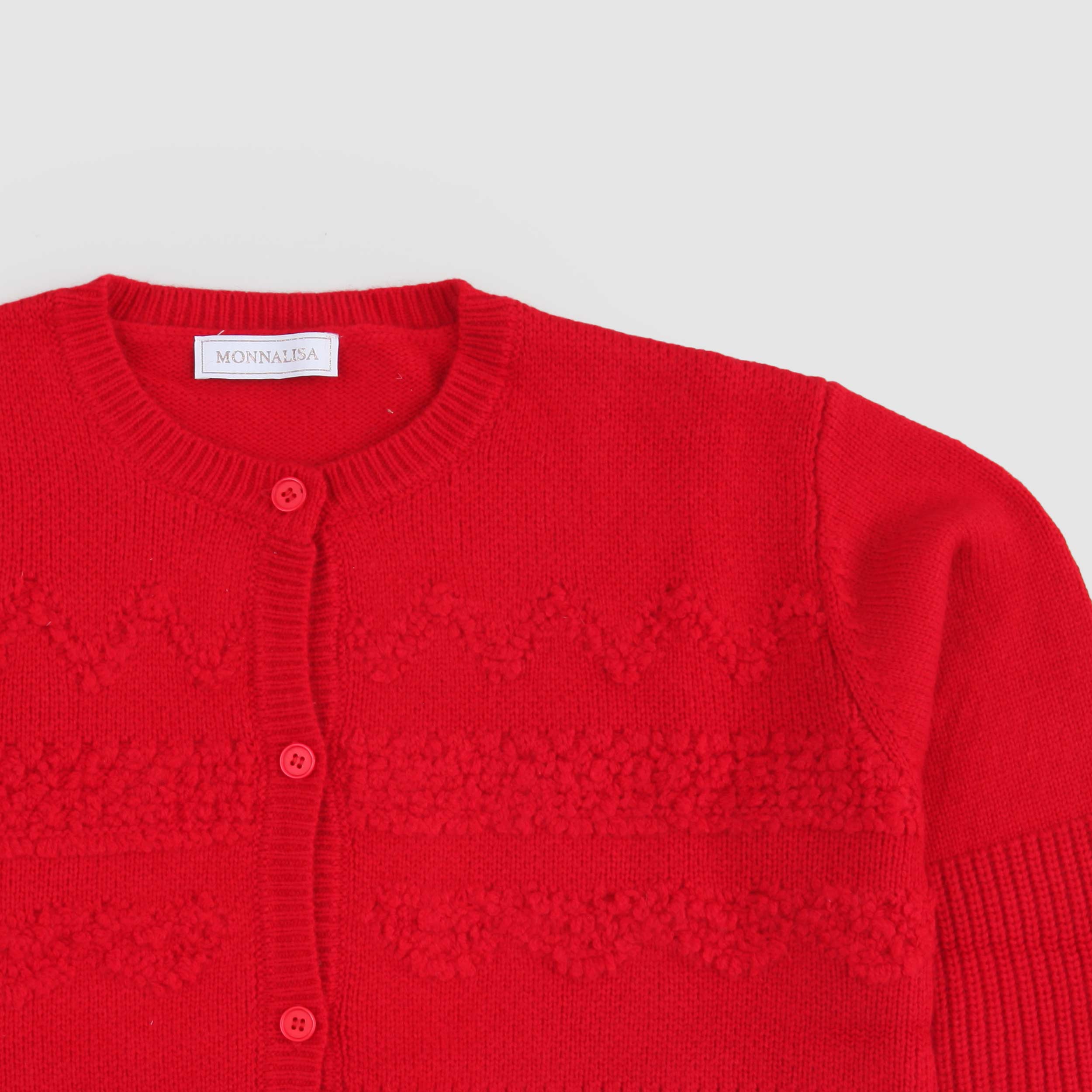 Cardigan Rosso Con Bottoni Firmato MONNALISA - annameglio.com abbigliamento moda