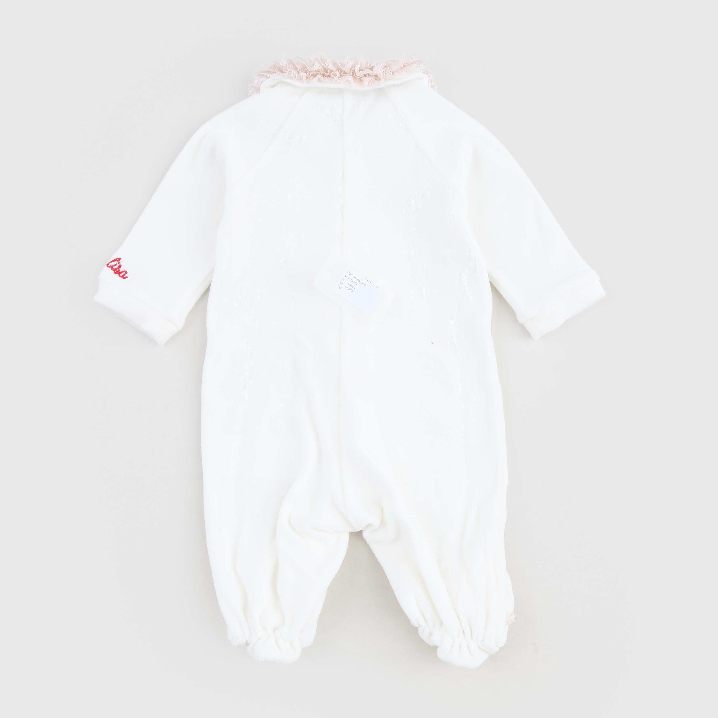 Tutina Bianca Manica Lunga Firmata MONNALISA - annameglio.com abbigliamento moda