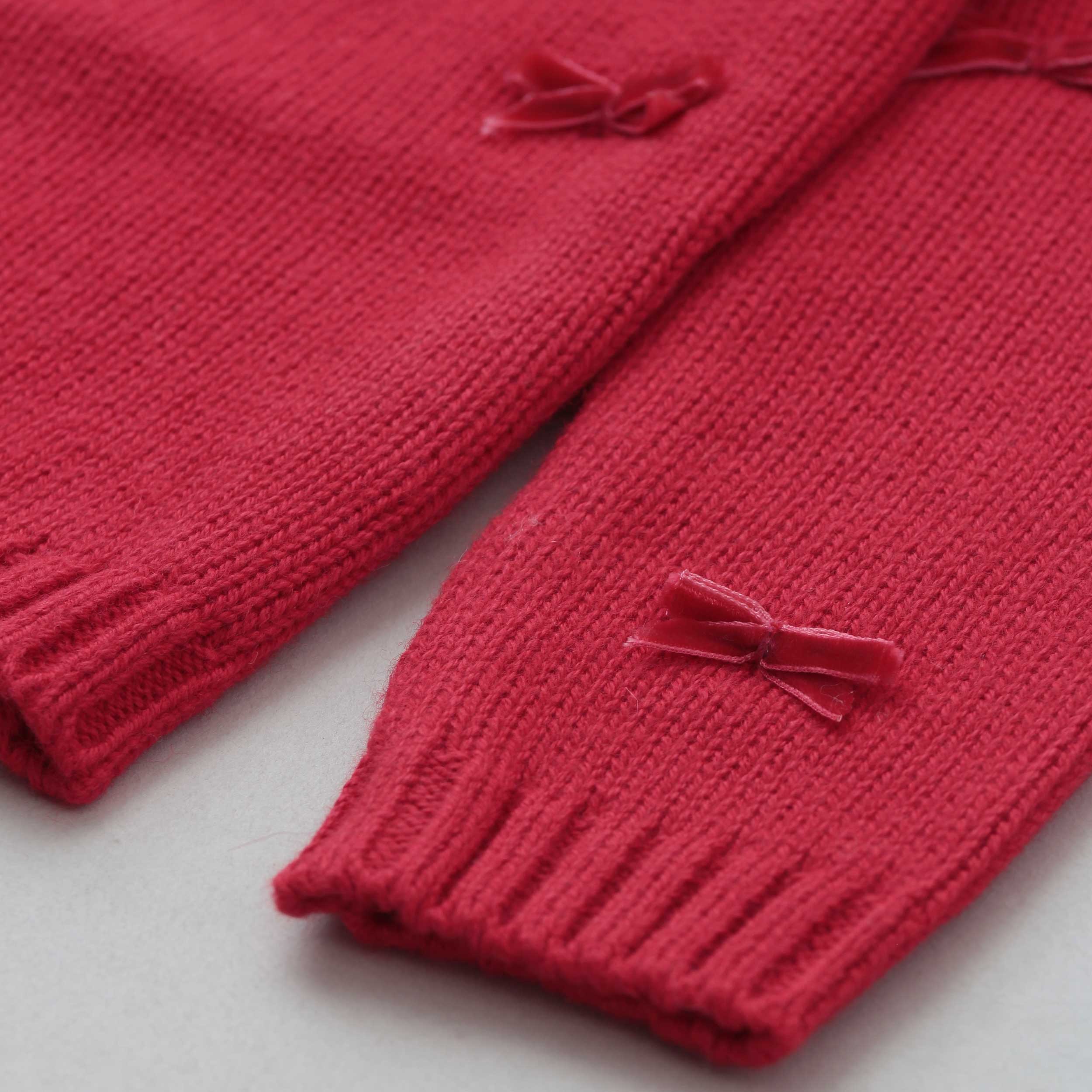 Cardigan Rosso Con Fiocco Firmato MONNALISA - annameglio.com abbigliamento moda