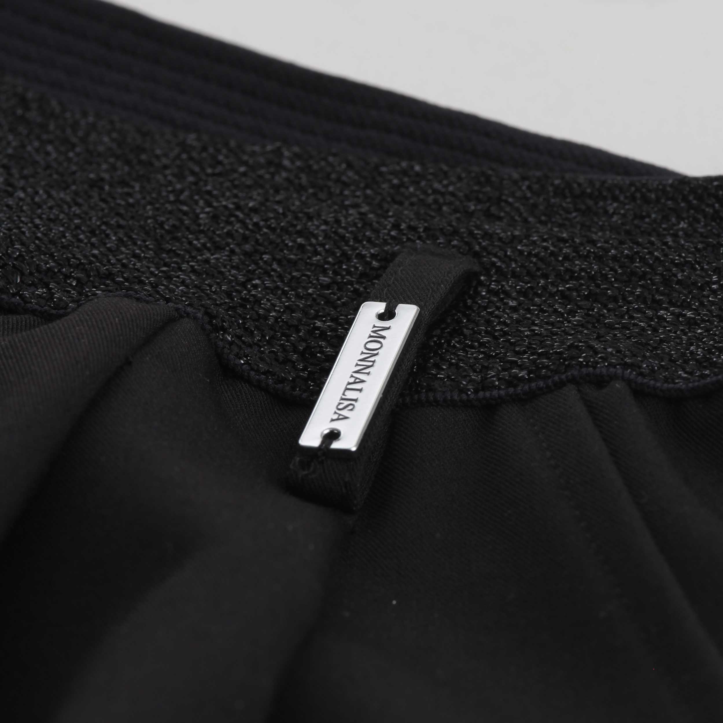 Pantalone Nero Con Elastico Firmato MONNALISA - annameglio.com abbigliamento moda