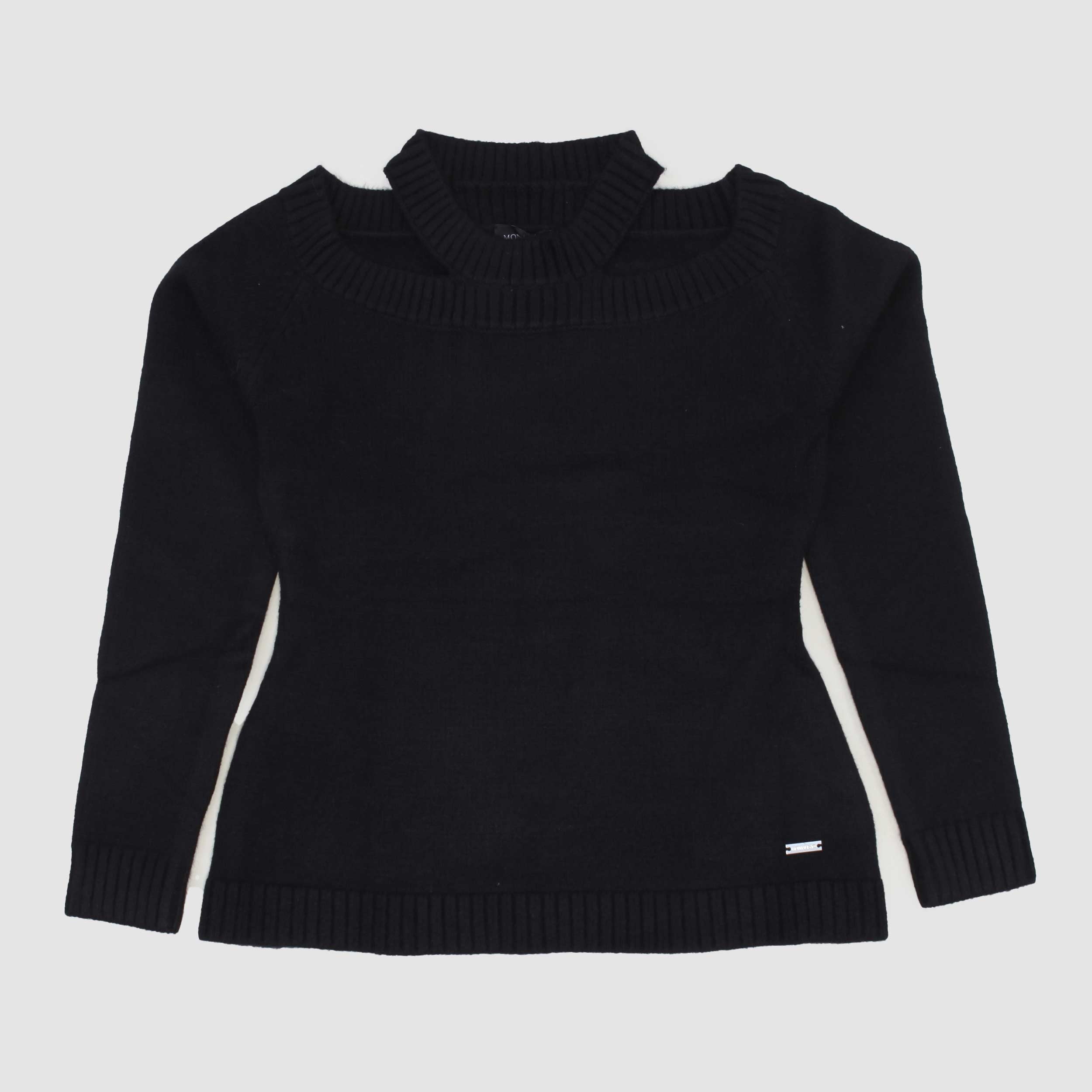 Maglia Nera Con Spalle Scoperte Firmata MONNALISA - annameglio.com abbigliamento moda