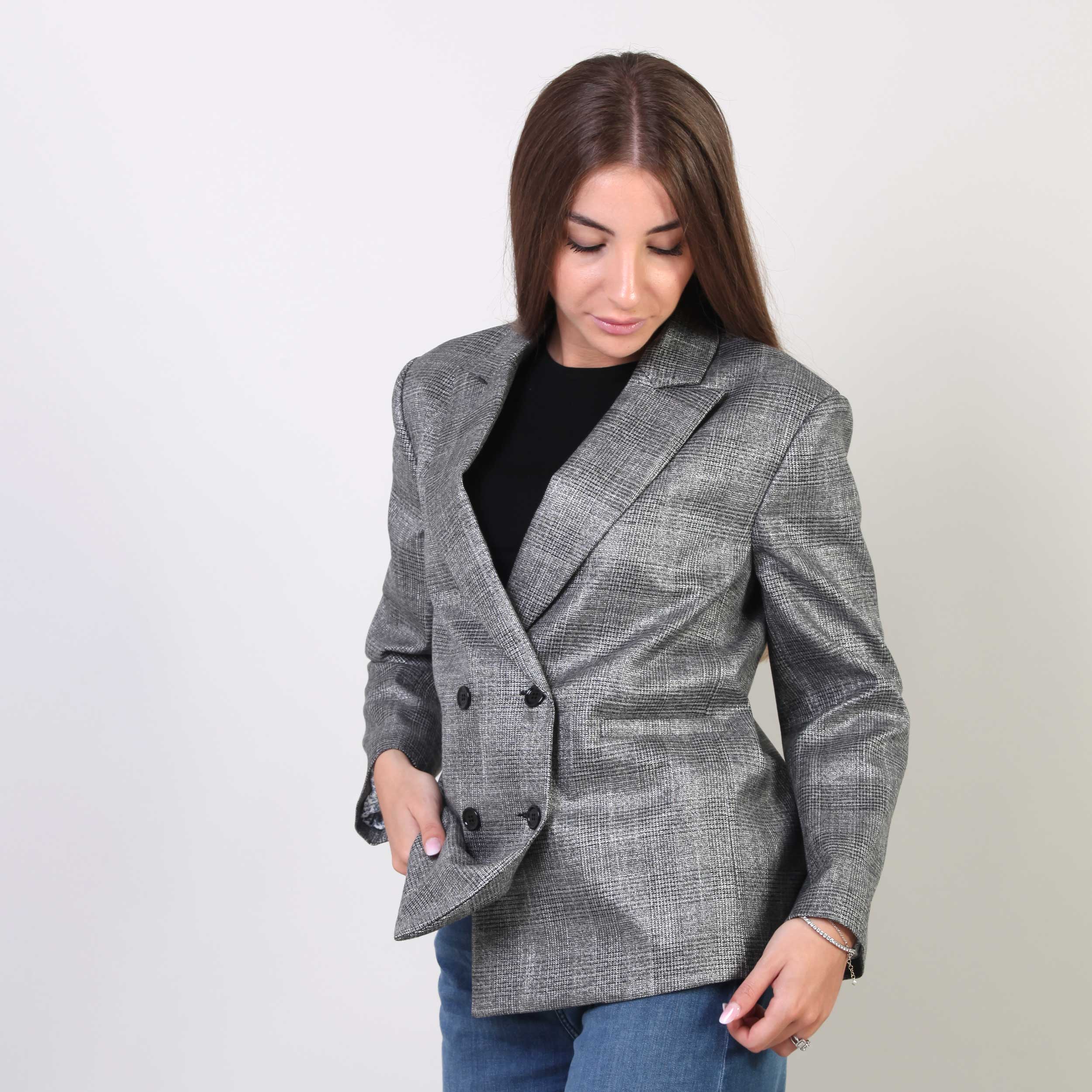 Blazer Grigio Doppiopetto Firmato PHILOSOPHY - annameglio.com abbigliamento moda
