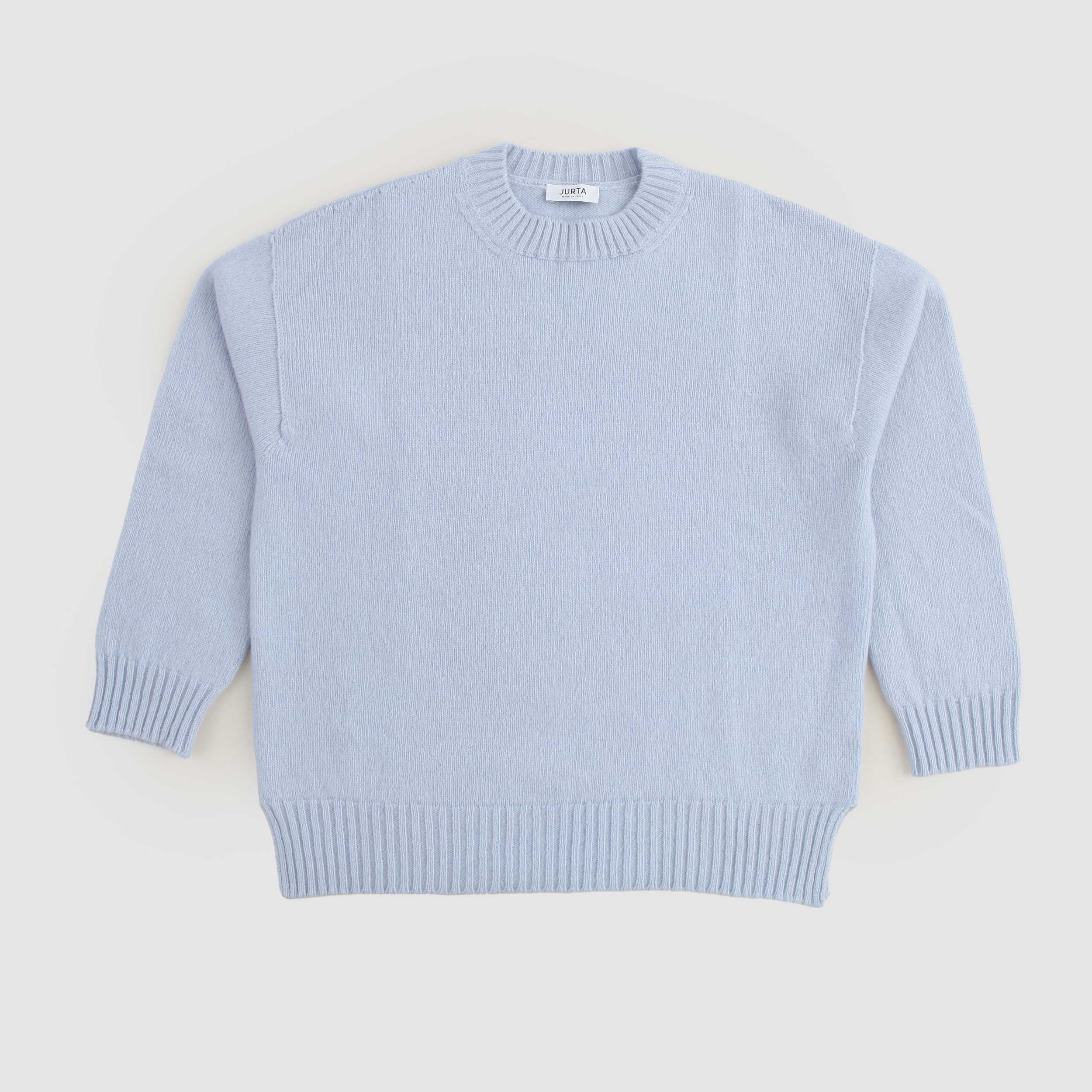 Maglioncino Celeste Lavorato A Coste Firmato JURTA - annameglio.com abbigliamento moda