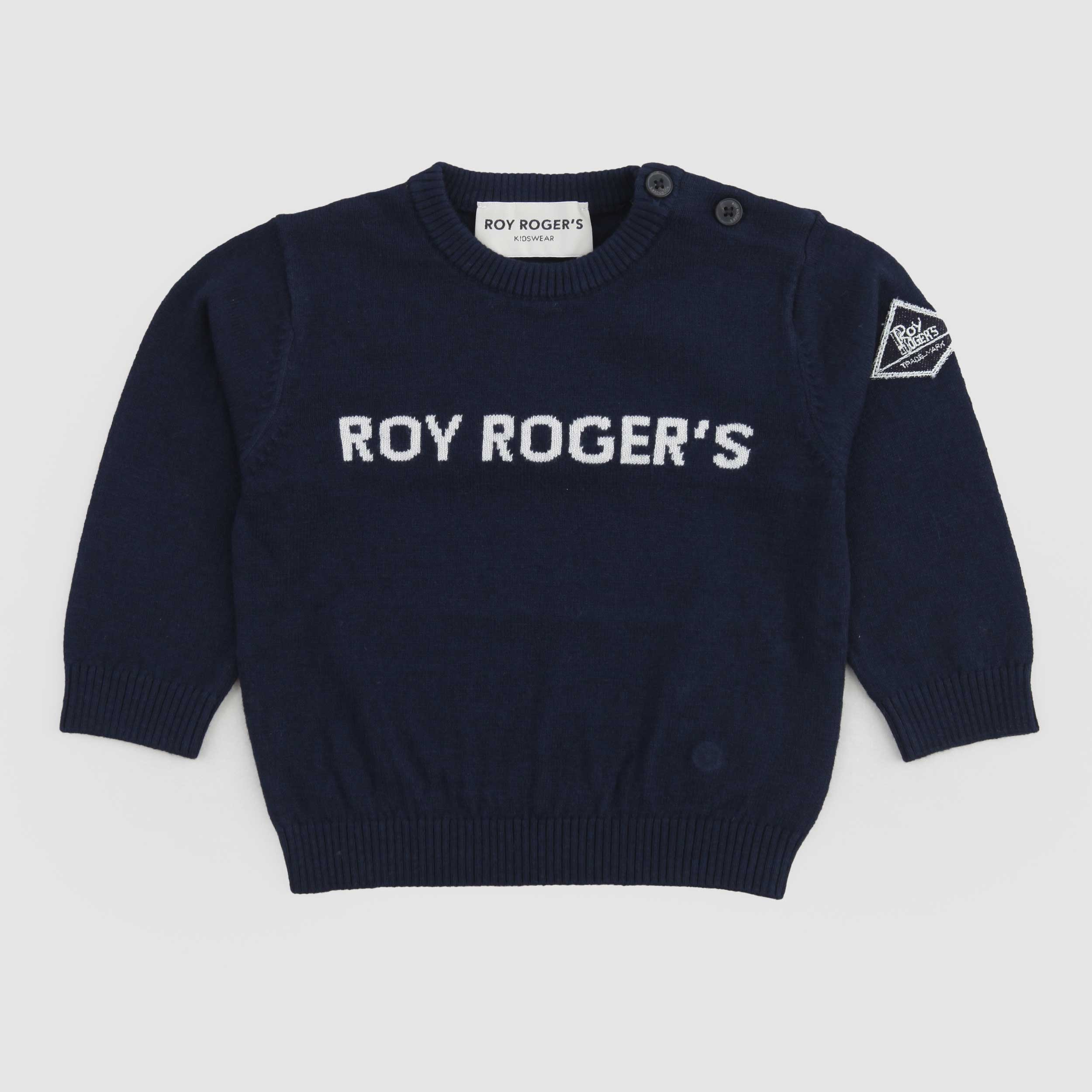 Maglioncino Blu Con Bottoni Firmato ROY ROGERS - annameglio.com abbigliamento moda