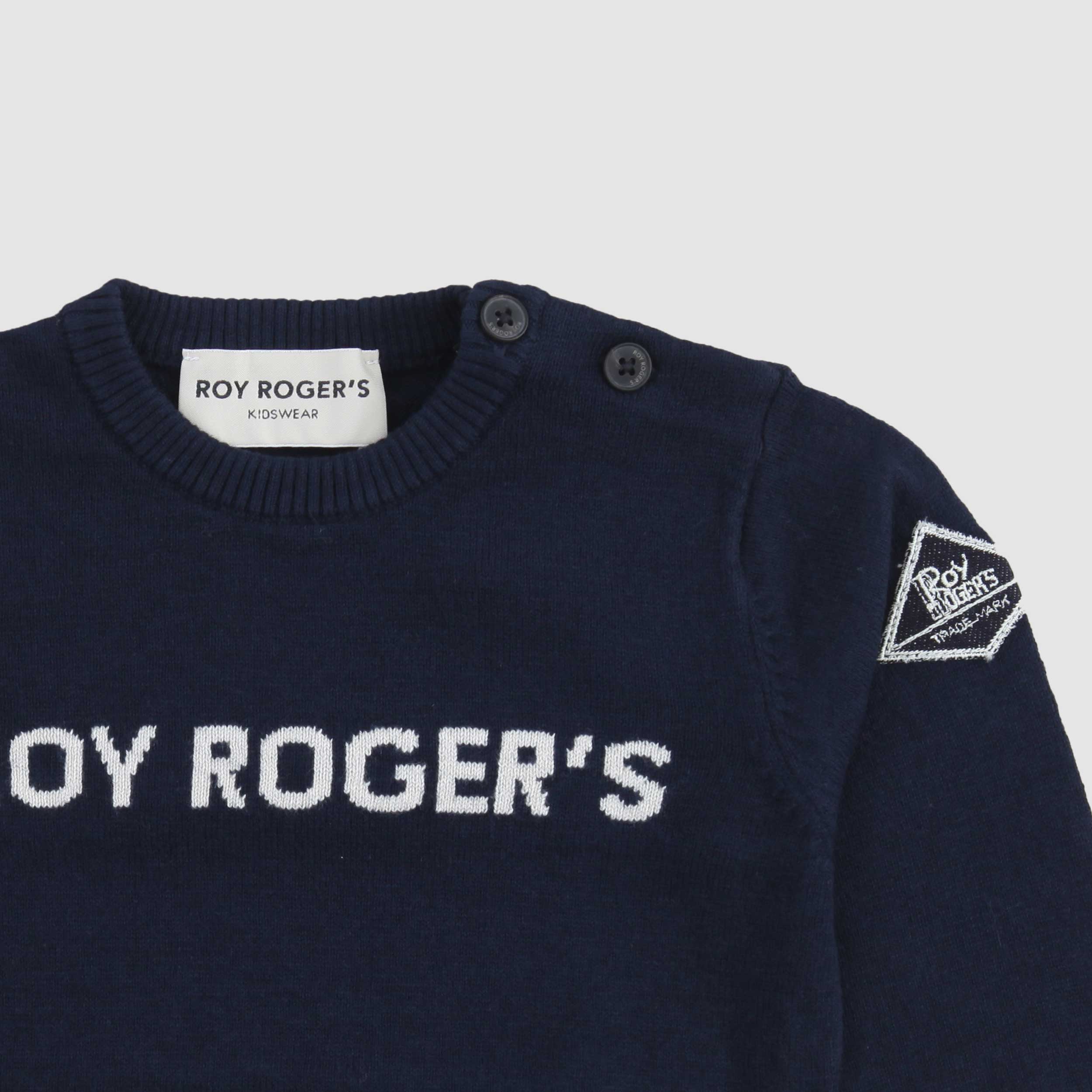 Maglioncino Blu Con Bottoni Firmato ROY ROGERS - annameglio.com abbigliamento moda