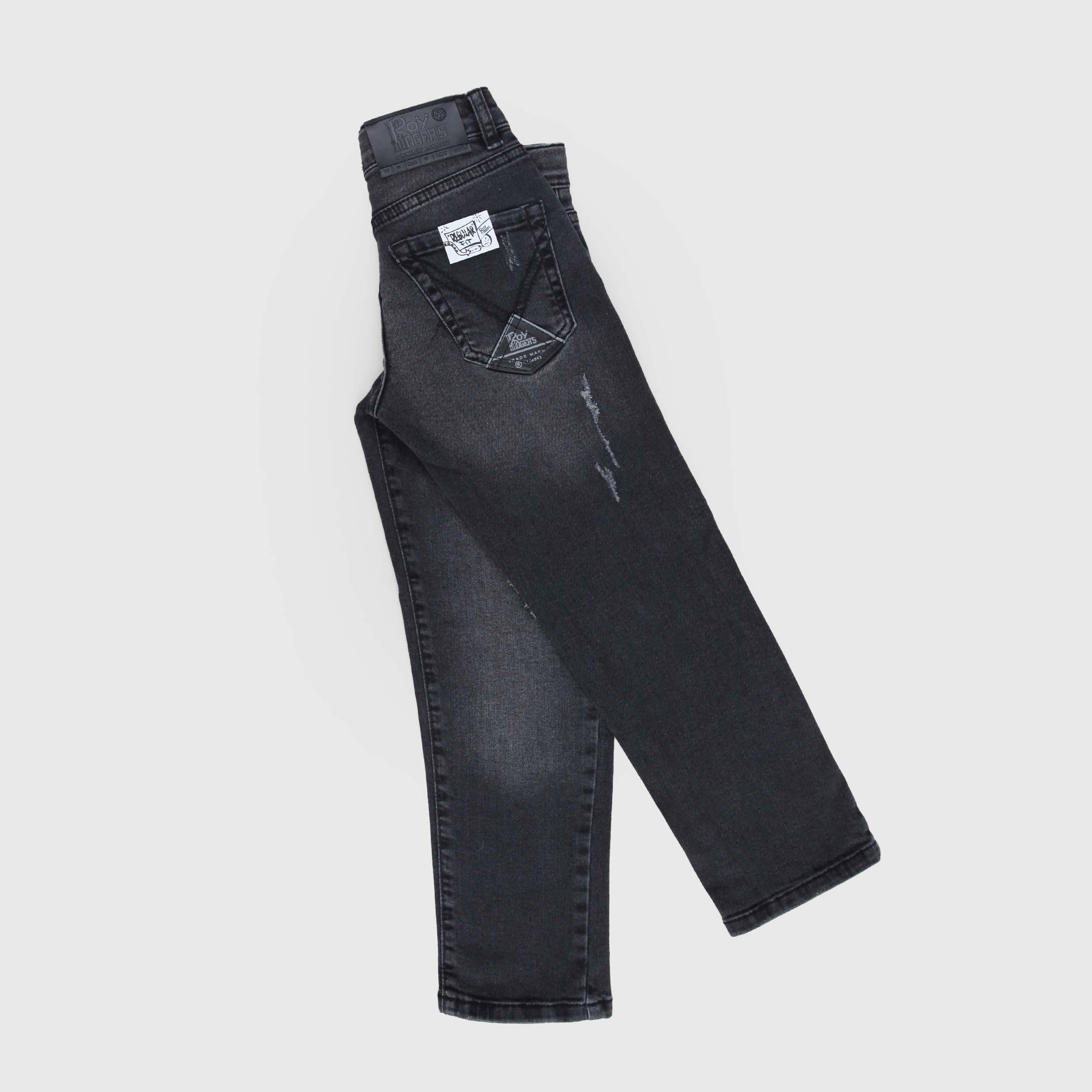 Jeans Nero Con Strappi Firmato ROY ROGERS - annameglio.com abbigliamento moda