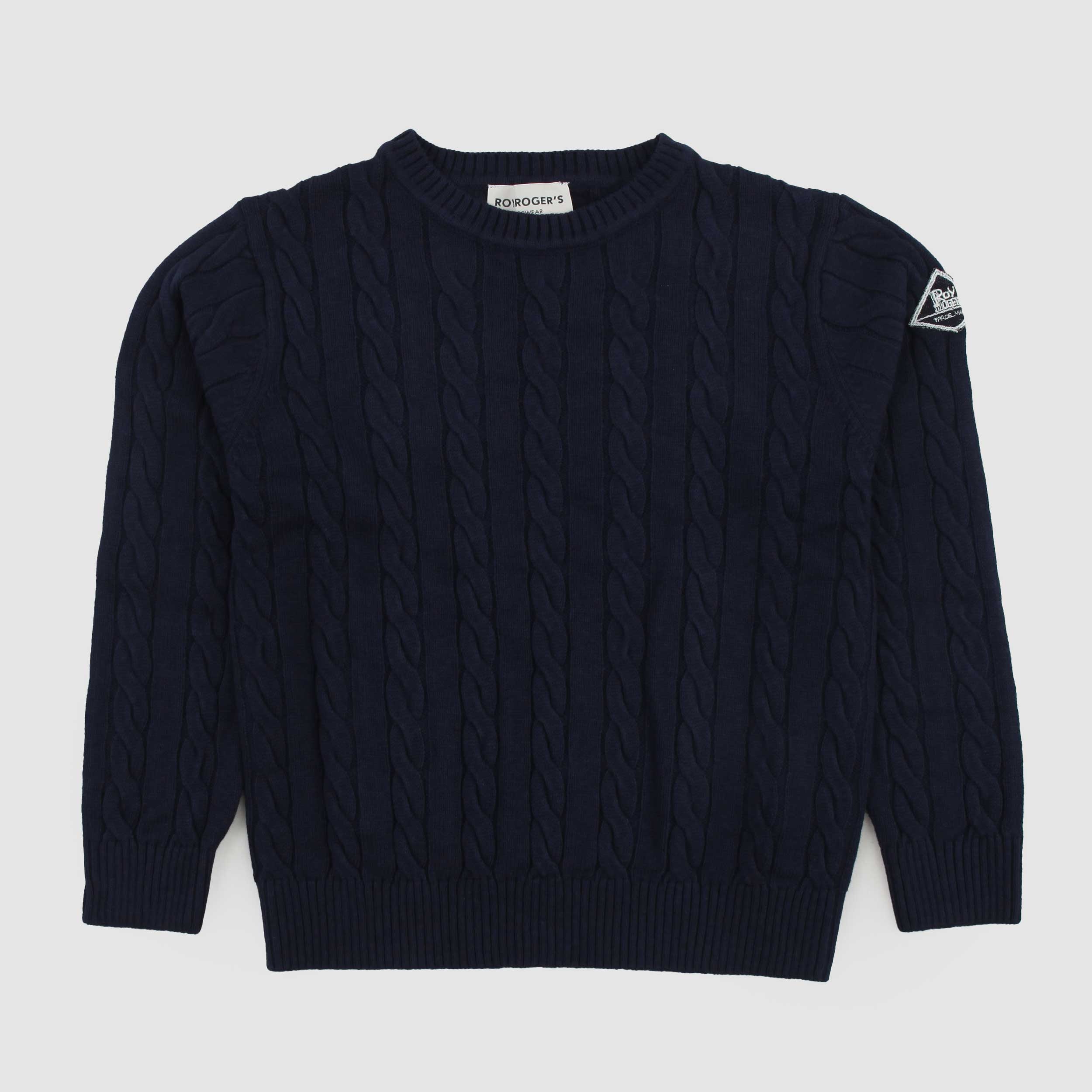 Maglioncino Blu A Trecce Firmato ROY ROGERS - annameglio.com abbigliamento moda