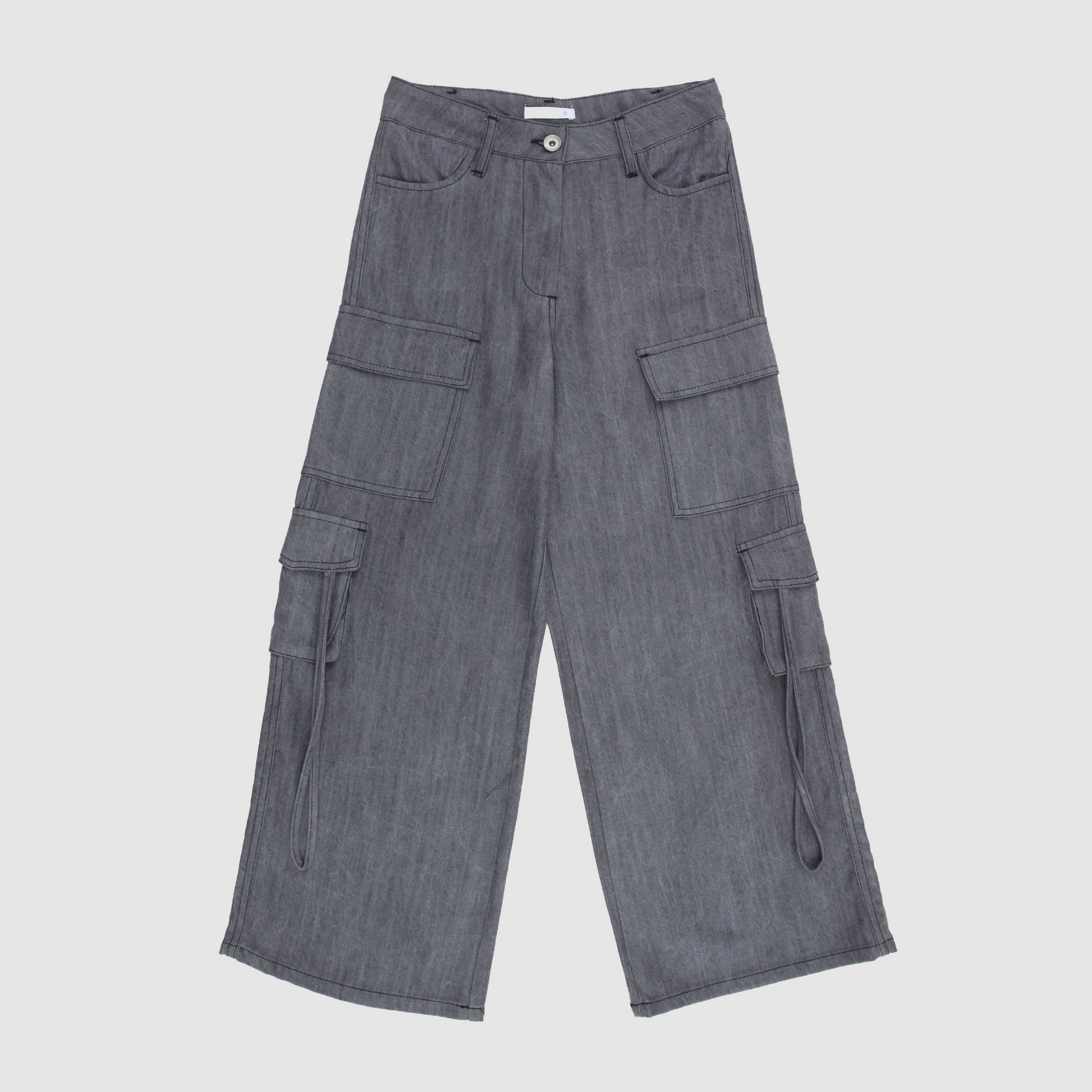 TOBETOO Grey Cargo Pants