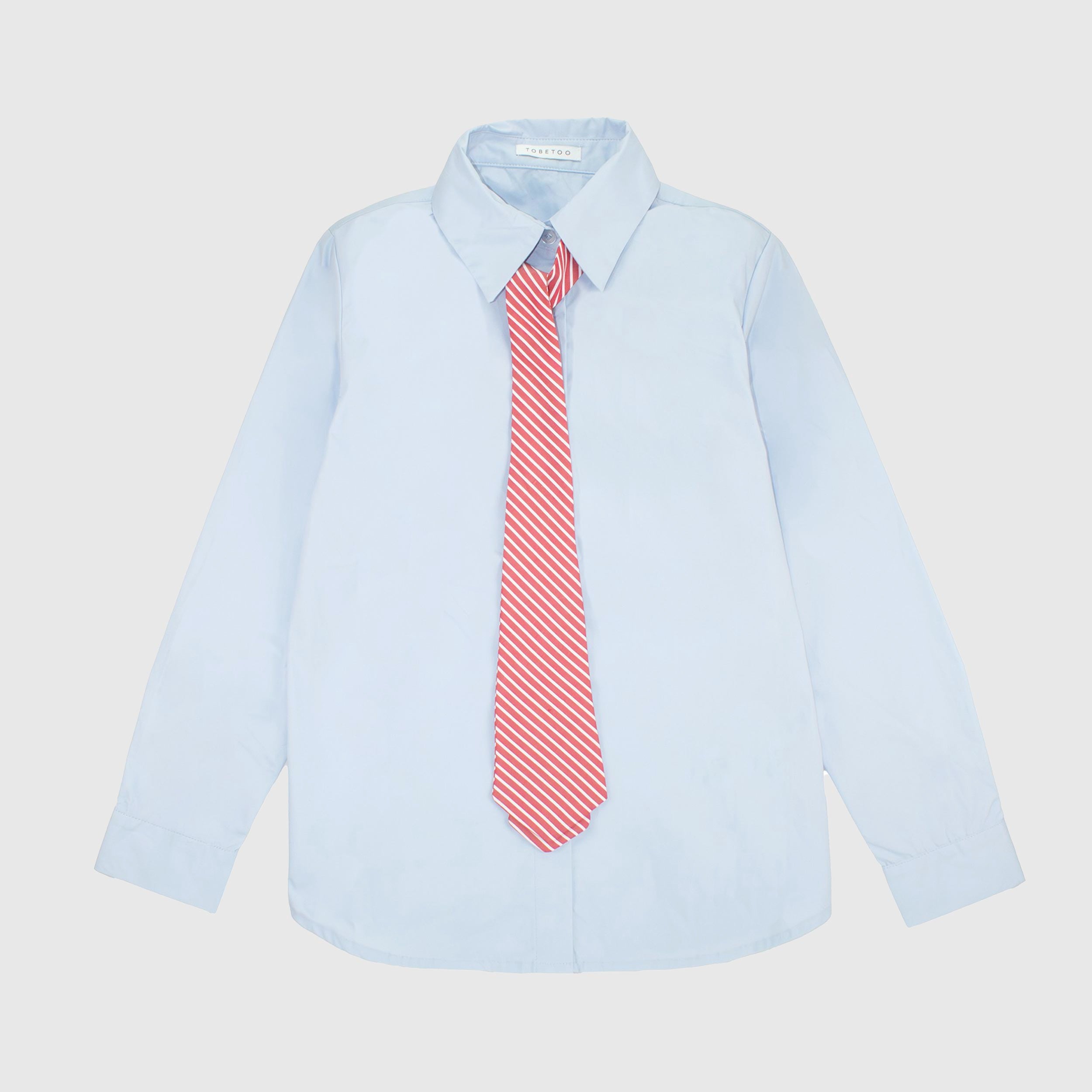 Light Blue Shirt with Tie by TOBETOO