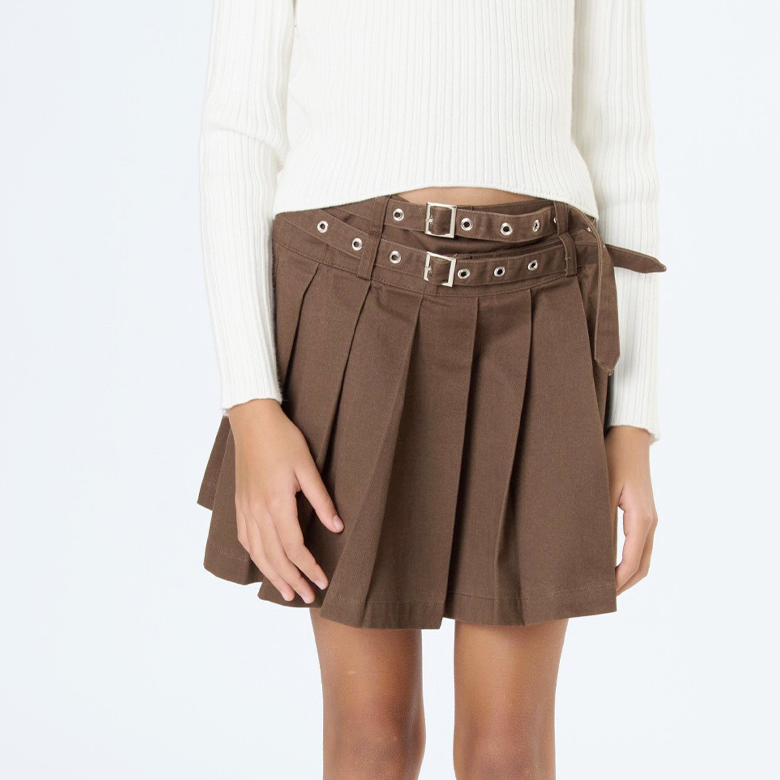 Gonna Marrone A Pieghe Firmata TOBETOO - annameglio.com abbigliamento moda