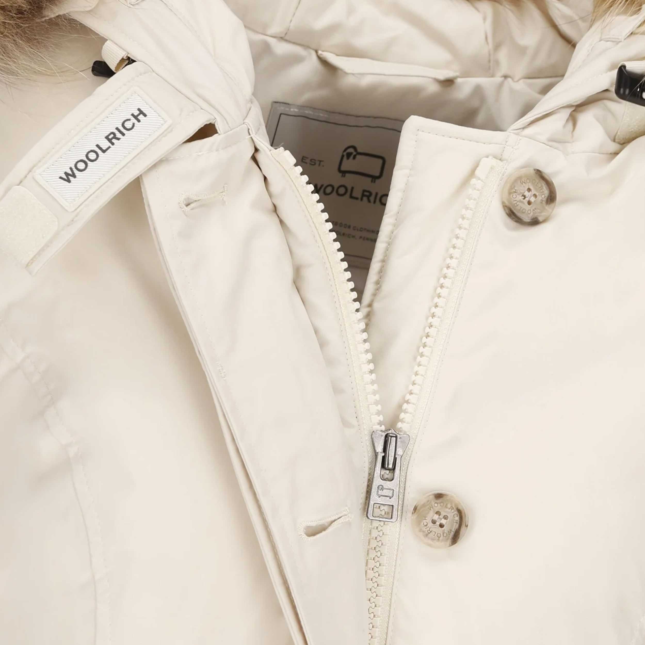 Parka Artic Bianco Con Pelliccia Firmato WOOLRICH - annameglio.com abbigliamento moda