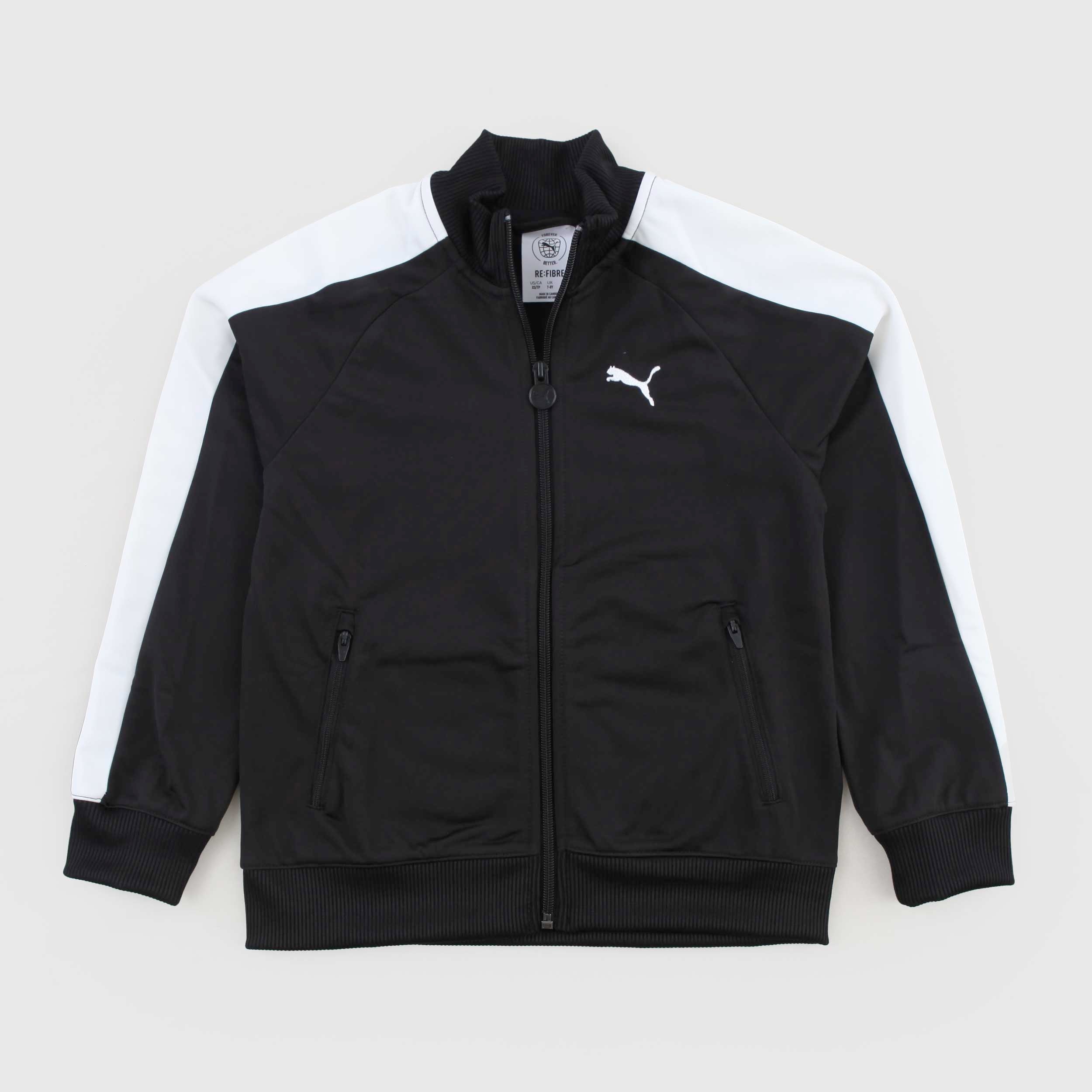 Felpa Nera Con Zip E Bande Laterali Firmata PUMA - annameglio.com abbigliamento moda