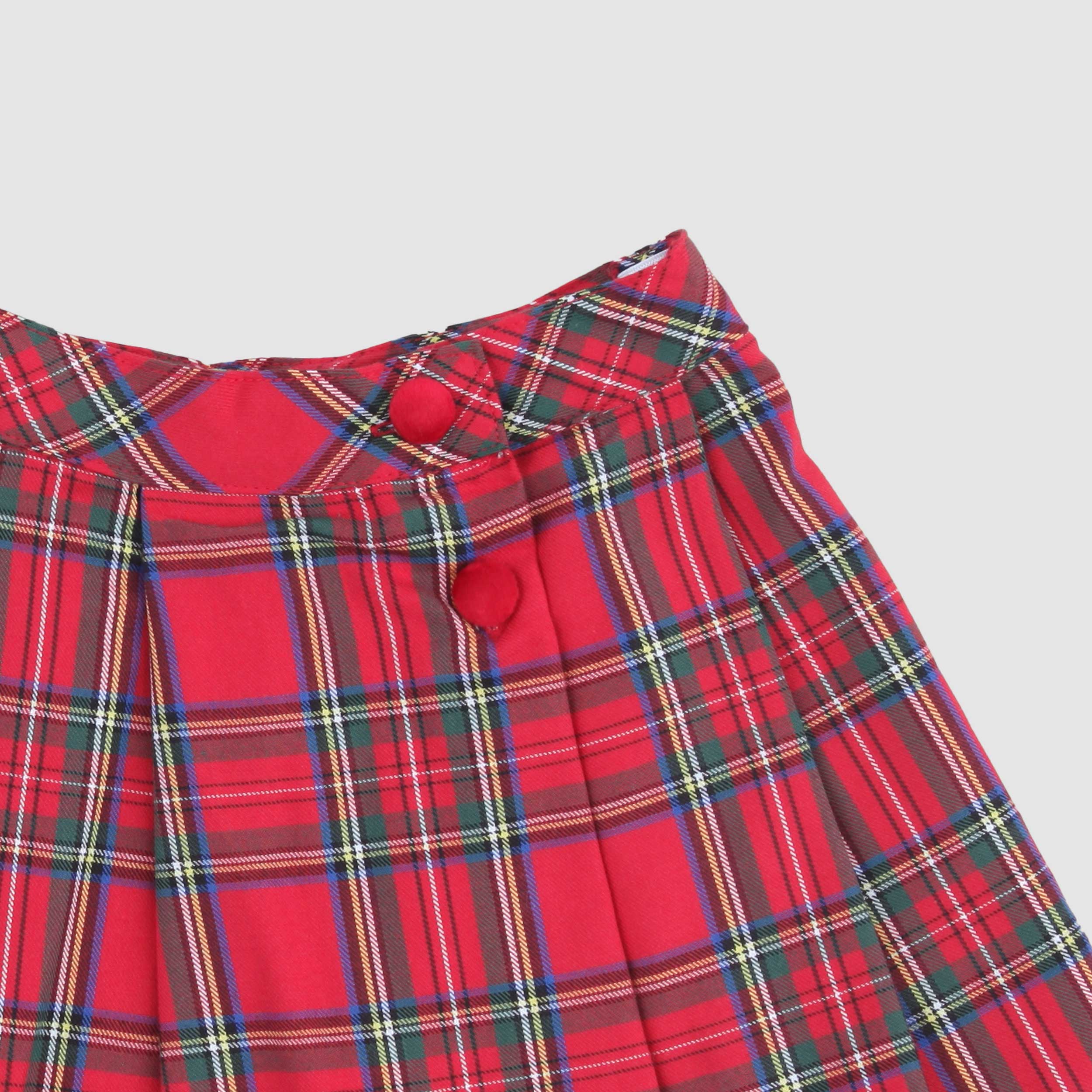 Gonna Scozzese Rossa Con Bottoni Firmata COCCODE - annameglio.com abbigliamento moda