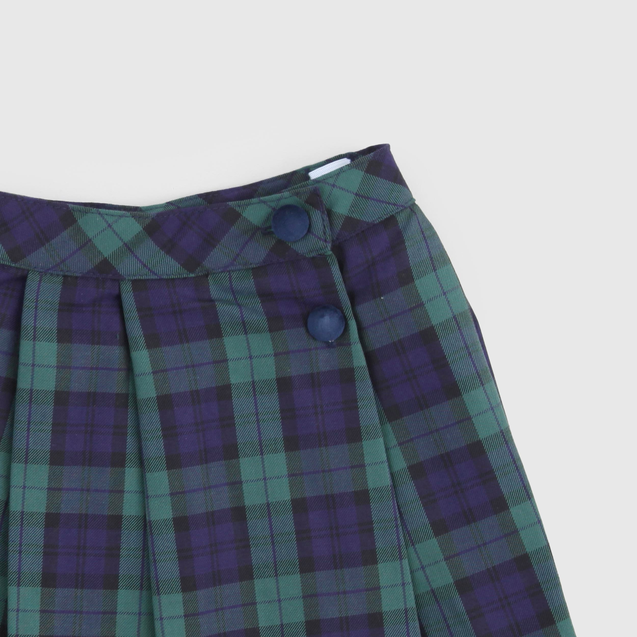 Gonna Scozzese Verde E Blu Firmata COCCODE - annameglio.com abbigliamento moda