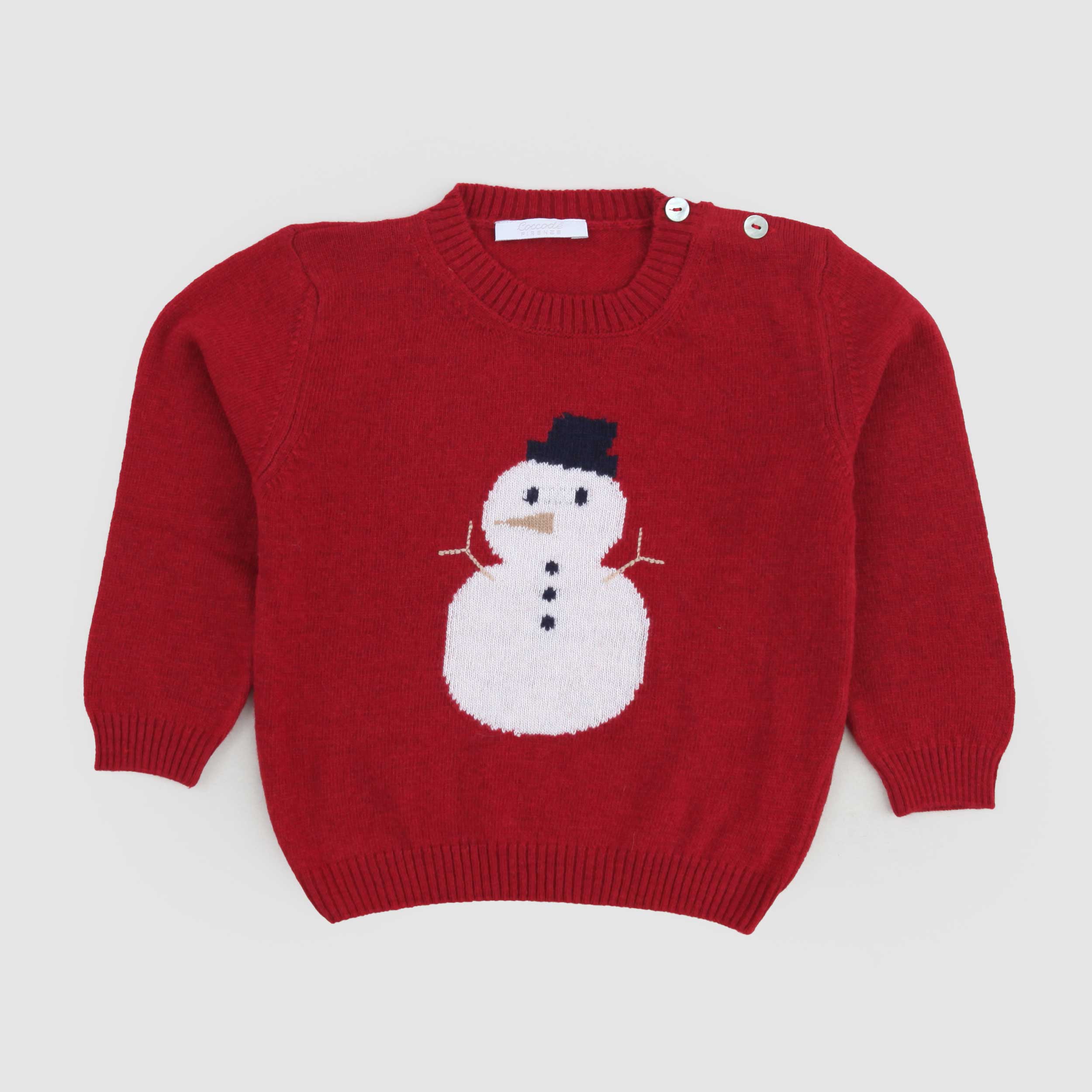 Maglione Rosso E Bottoni Sulle Spalle By COCCODE - annameglio.com abbigliamento moda