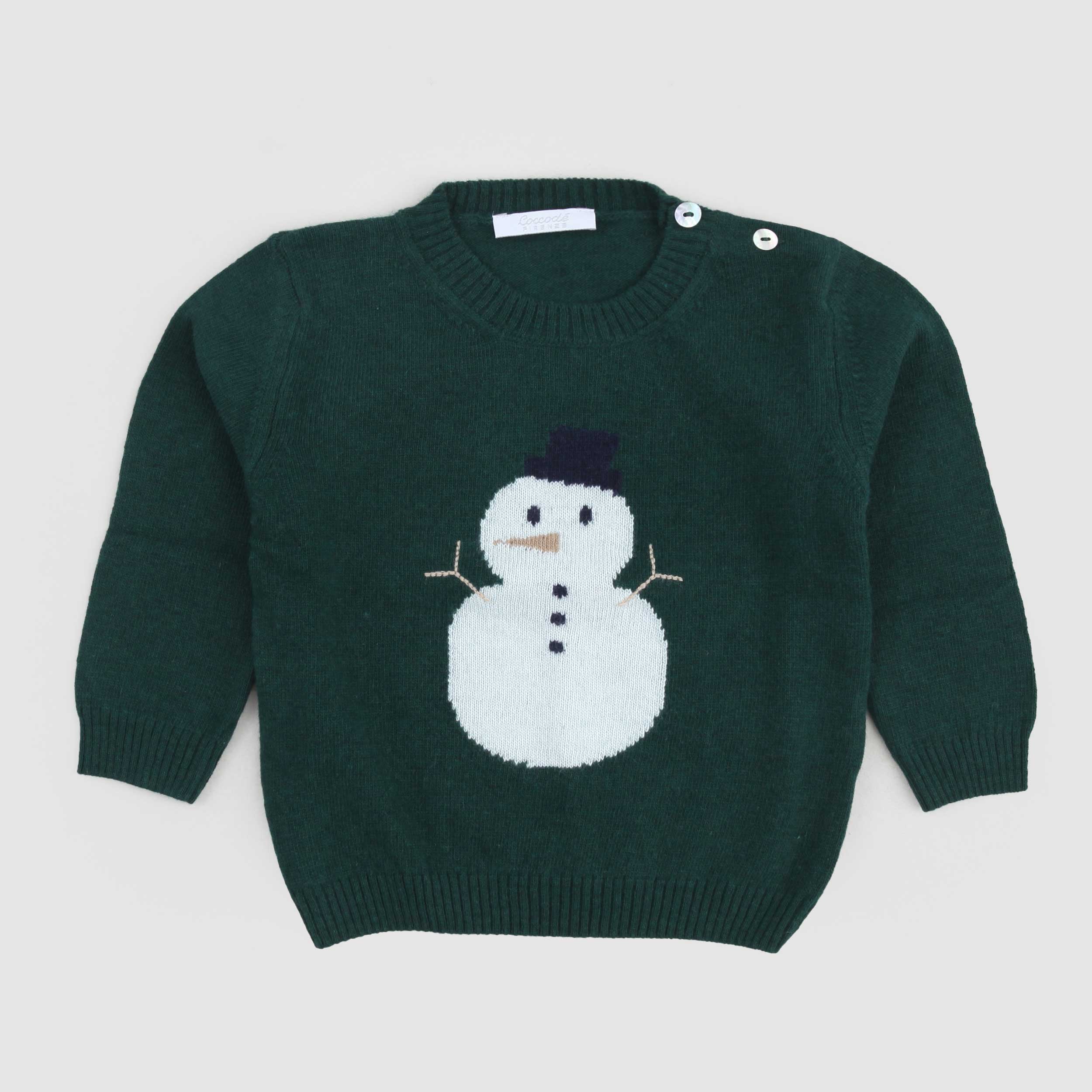 Maglione Verde E Bottoni Sulle Spalle By COCCODE - annameglio.com abbigliamento moda