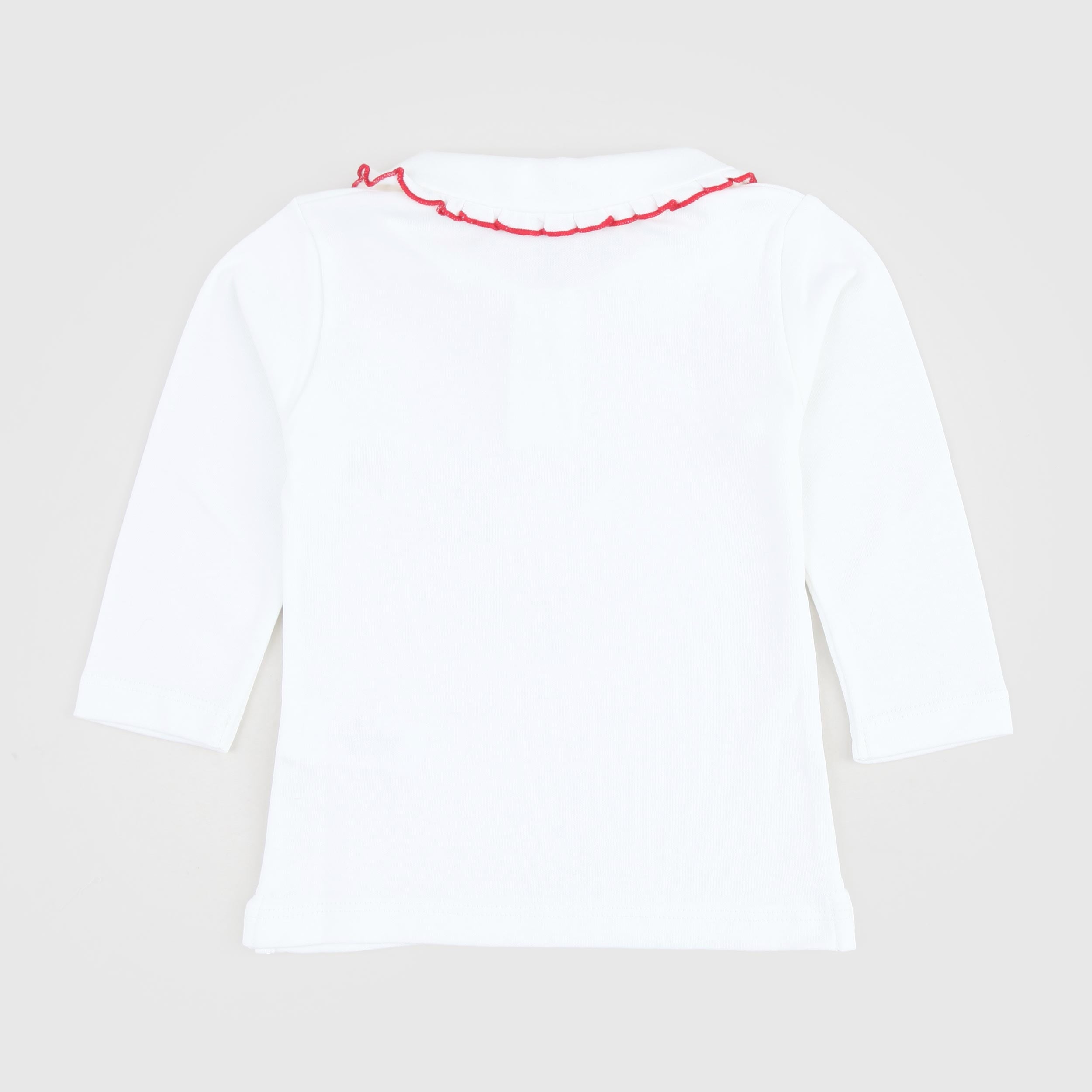 Polo Bianca Con Colletto Smerlato Firmata COCCODE - annameglio.com abbigliamento moda