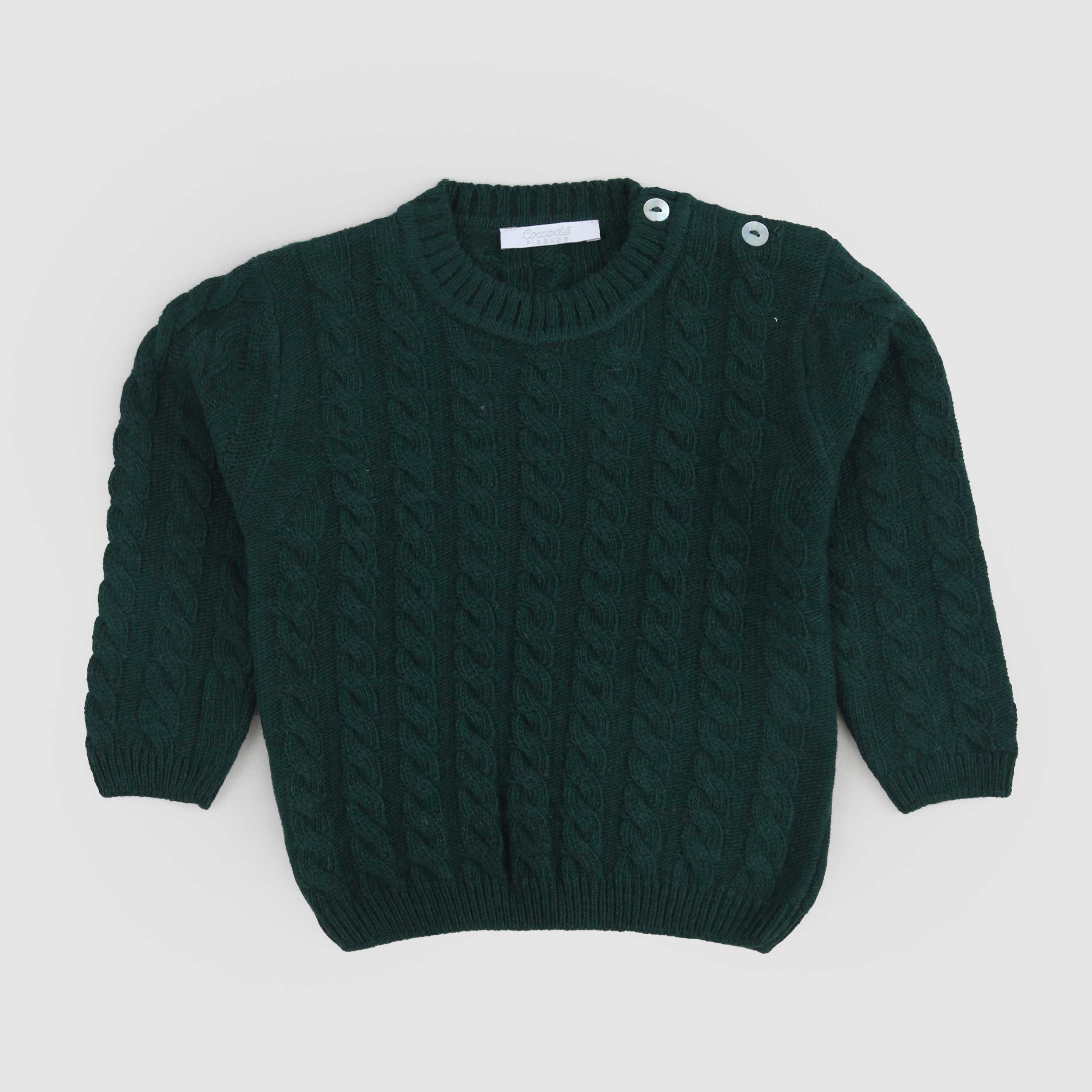 Maglioncino Verde Con Apertura Firmato COCCODE - annameglio.com abbigliamento moda