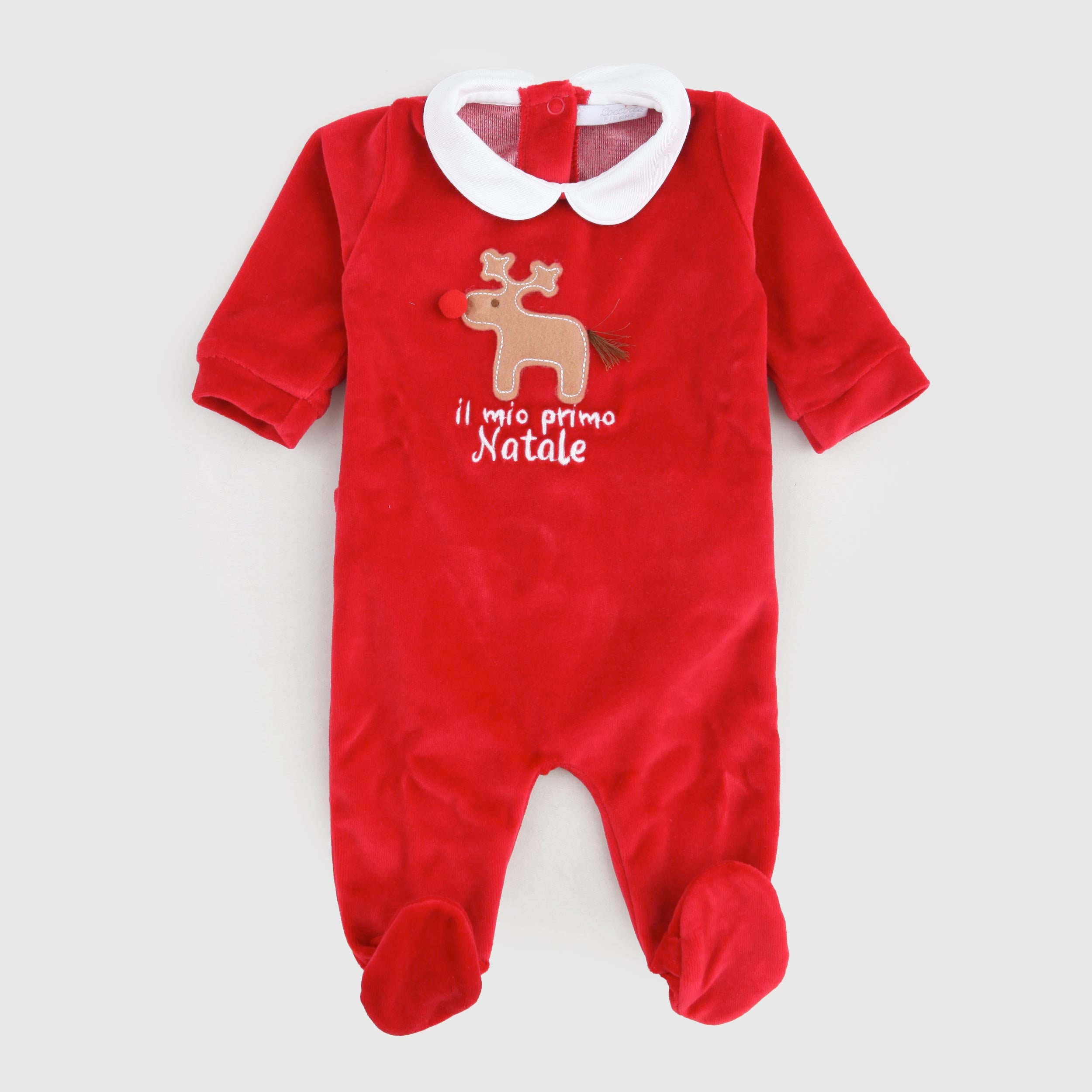 Tutina In Ciniglia Rossa E Stampa Firmata COCCODE - annameglio.com abbigliamento moda