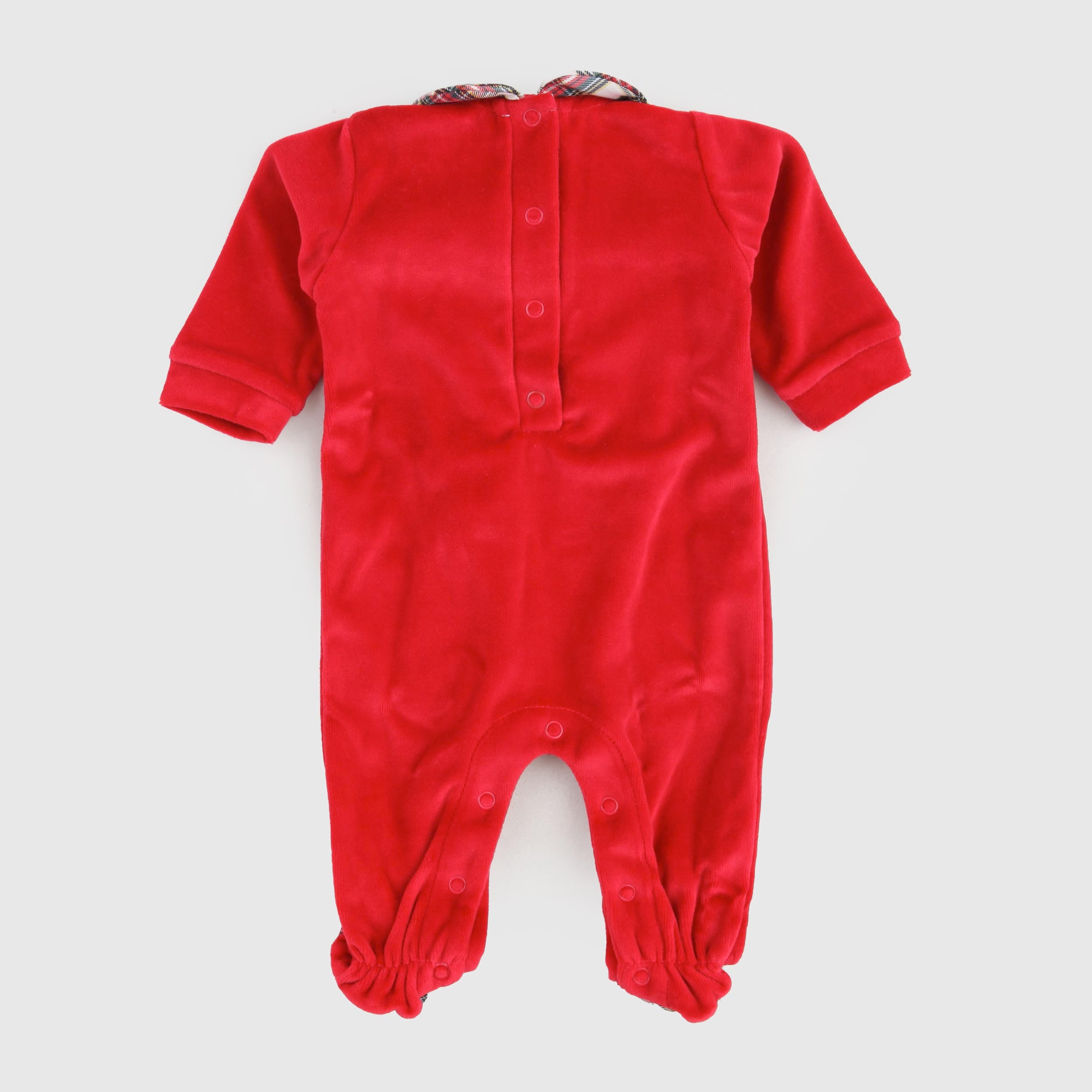 Tutina In Ciniglia Rossa E Fiocco Firmata COCCODE - annameglio.com abbigliamento moda