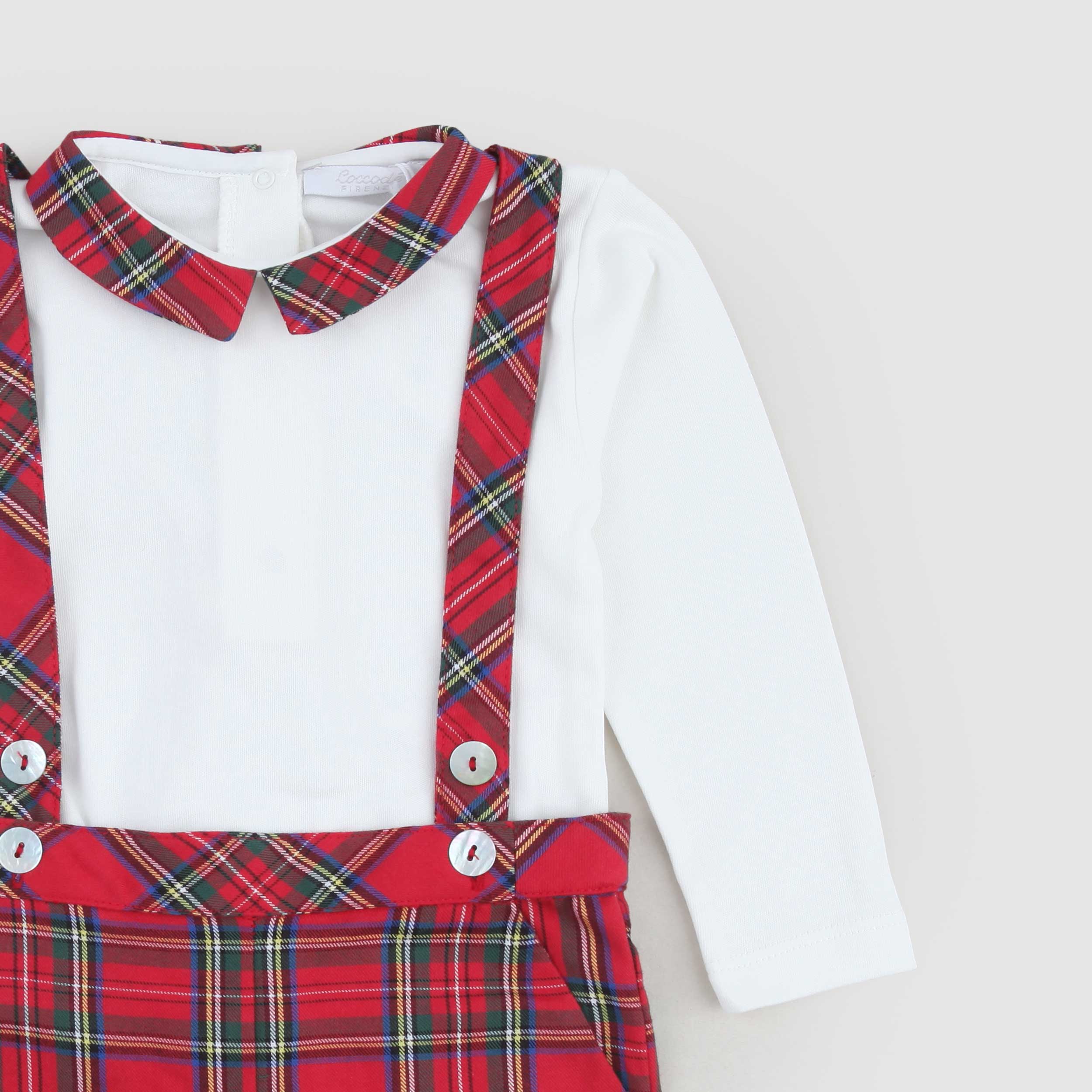 Completo Scozzese Rosso E Bianco Firmato COCCODE - annameglio.com abbigliamento moda