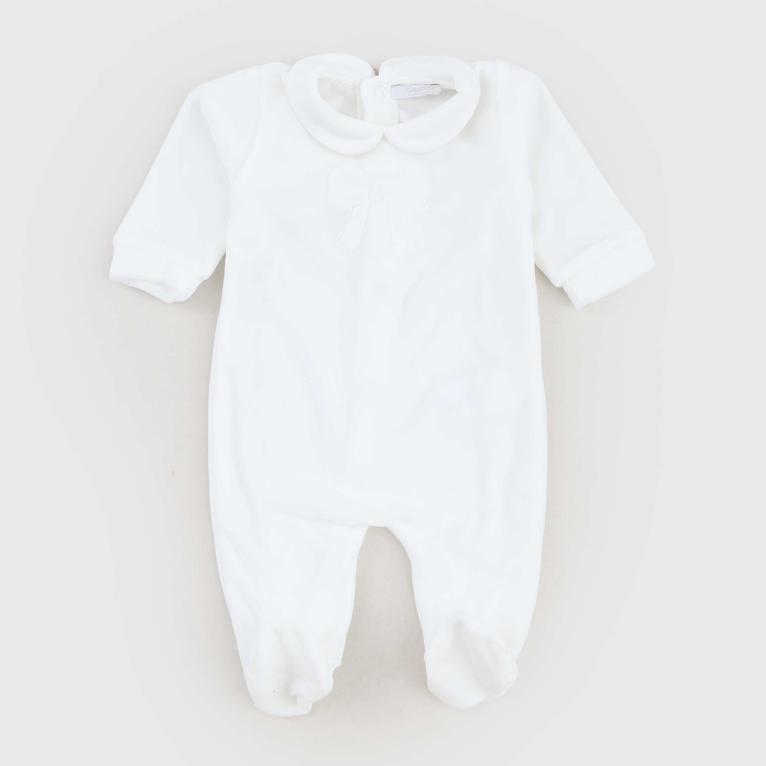 Tutina Bianca Con Ricamo Tono Su Tono By COCCODE - annameglio.com abbigliamento moda