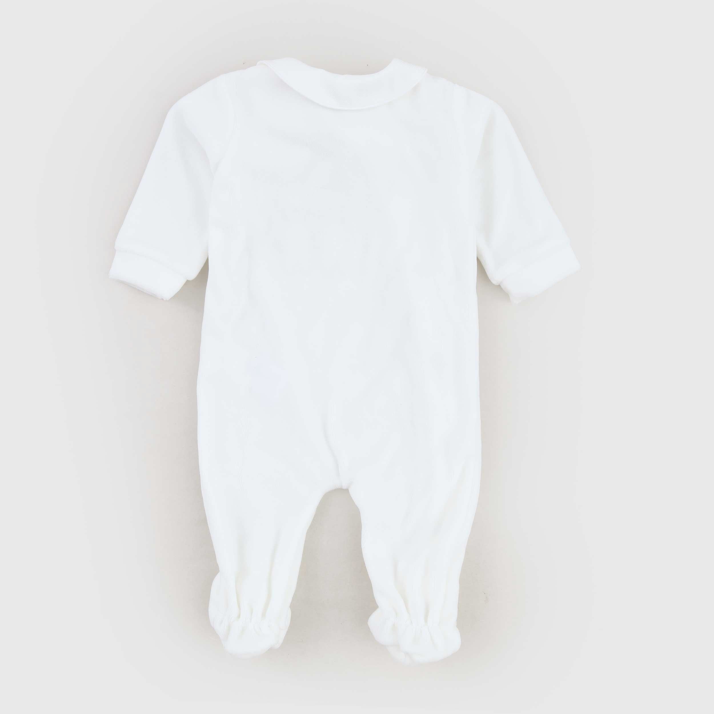 Tutina Bianca E Impunture Marroni Firmata COCCODE - annameglio.com abbigliamento moda