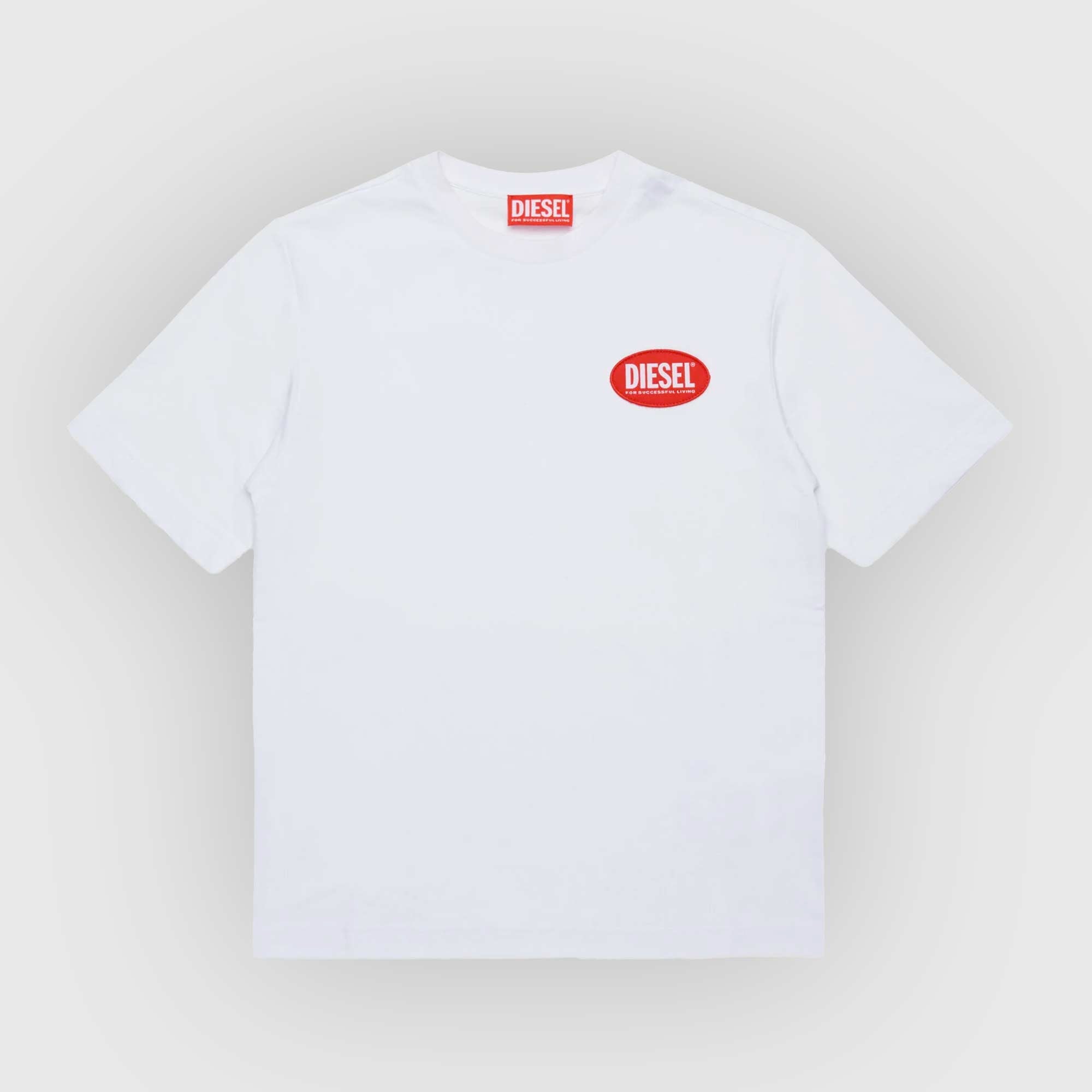 T-shirt In Jersey Logo Oval Firmata DIESEL - annameglio.com abbigliamento moda