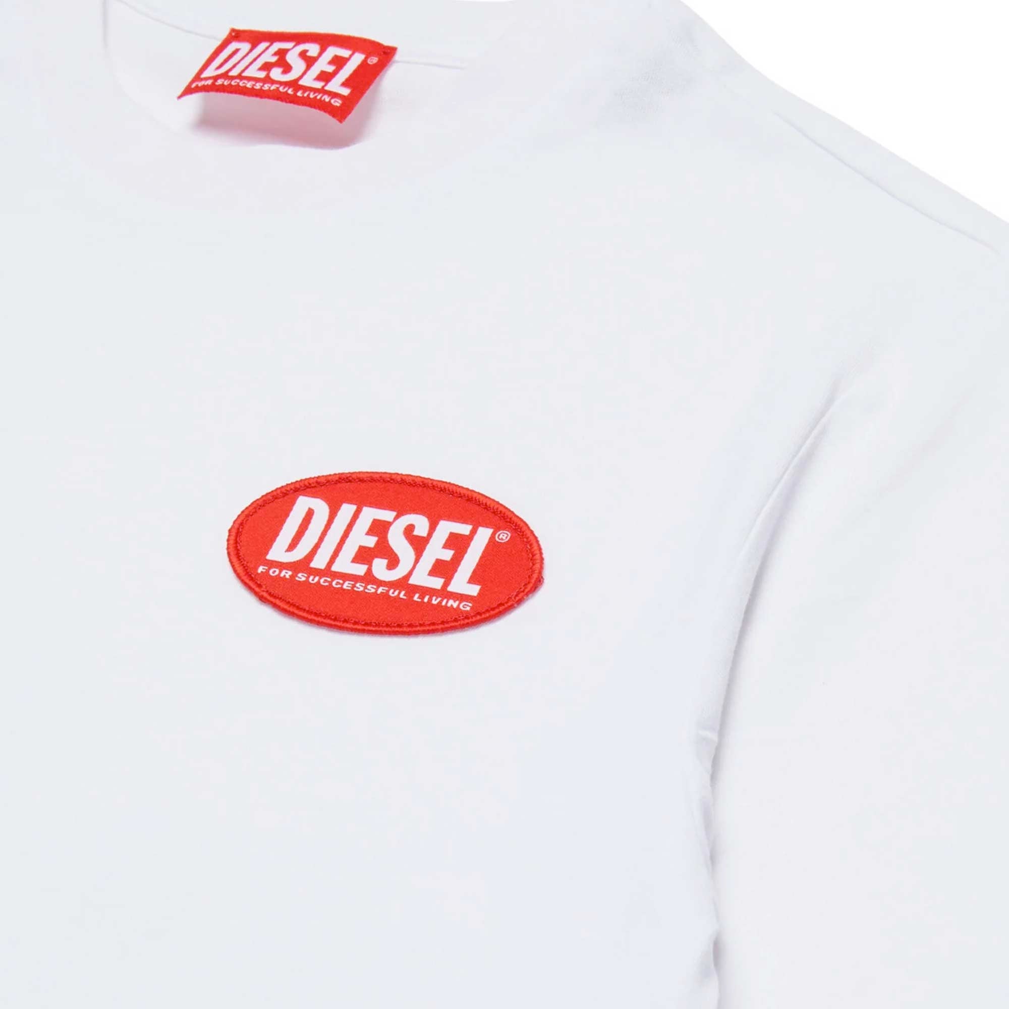 T-shirt In Jersey Logo Oval Firmata DIESEL - annameglio.com abbigliamento moda