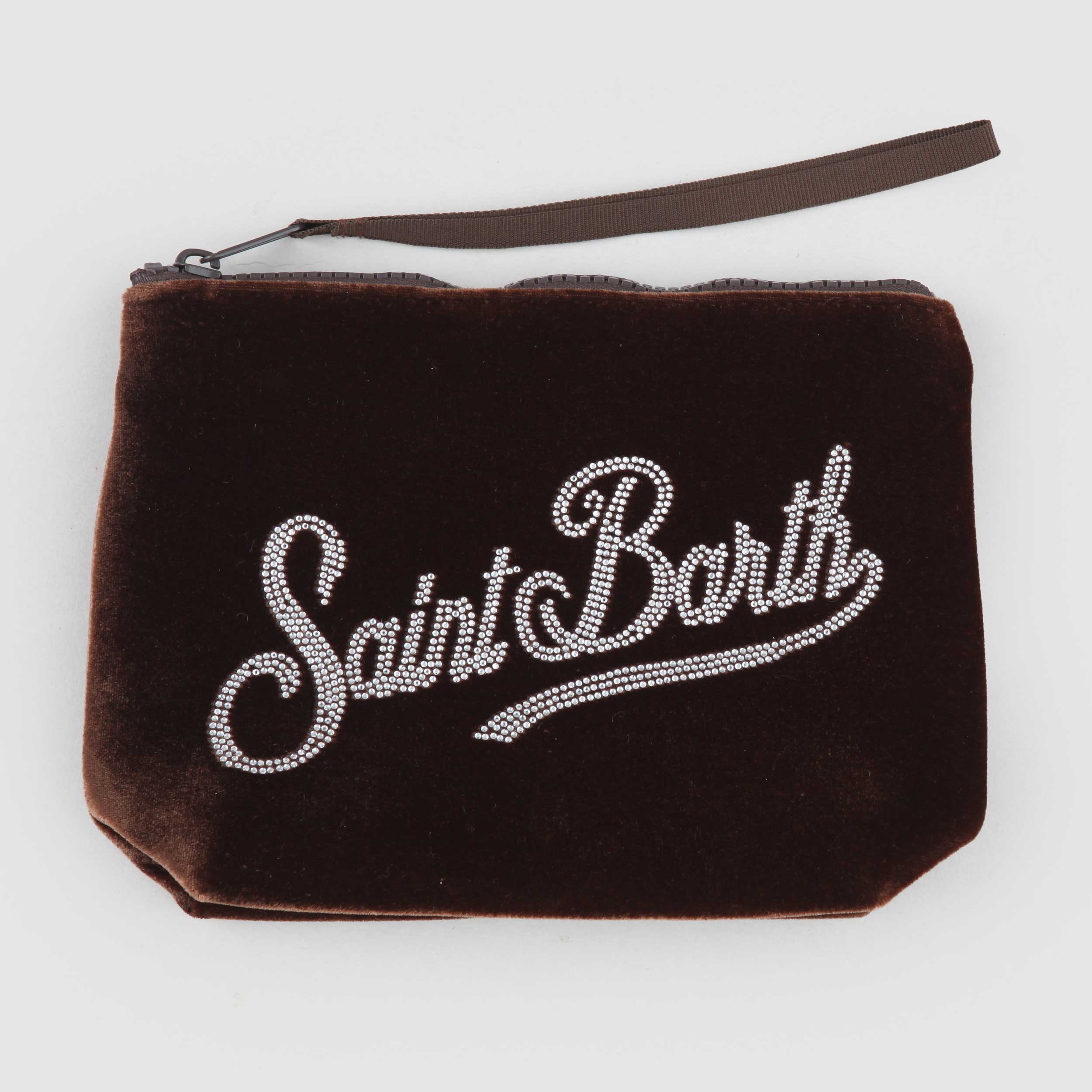 Pochette Aline Velvet Marrone By MC2 SAINT BARTH - annameglio.com abbigliamento moda