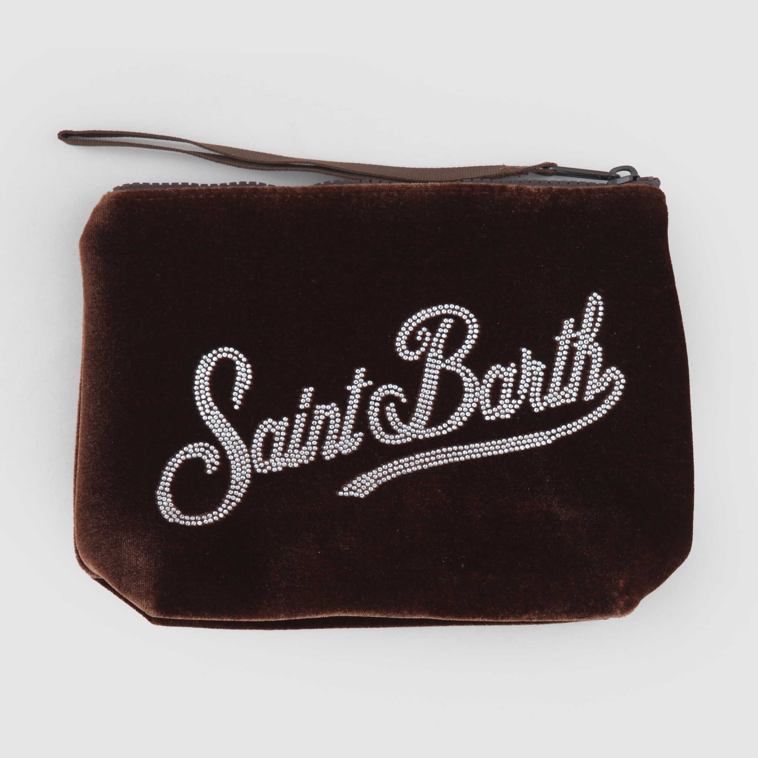 Pochette Aline Velvet Marrone By MC2 SAINT BARTH - annameglio.com abbigliamento moda