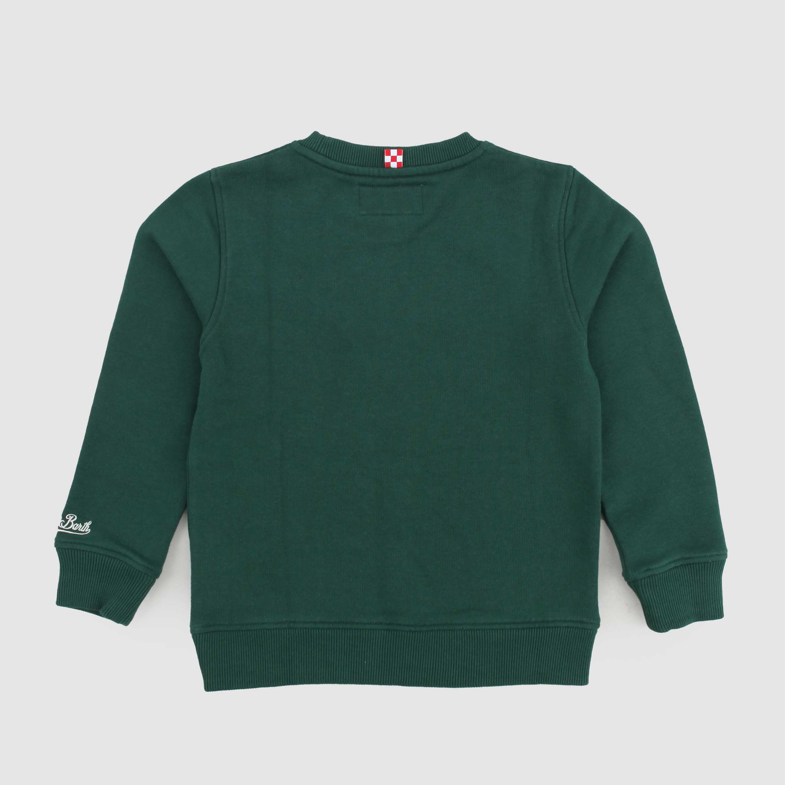 Felpa Verde Con Scritta Bianca By MC2 SAINT BARTH - annameglio.com abbigliamento moda