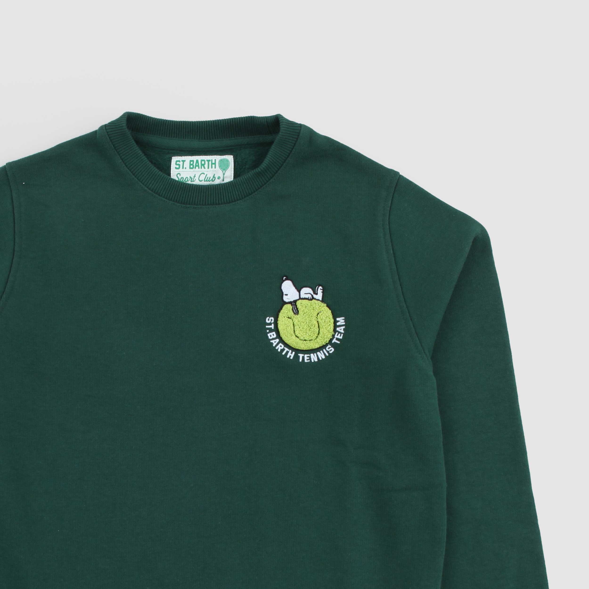 Felpa Verde Con Stampa Firmata MC2 SAINT BARTH - annameglio.com abbigliamento moda