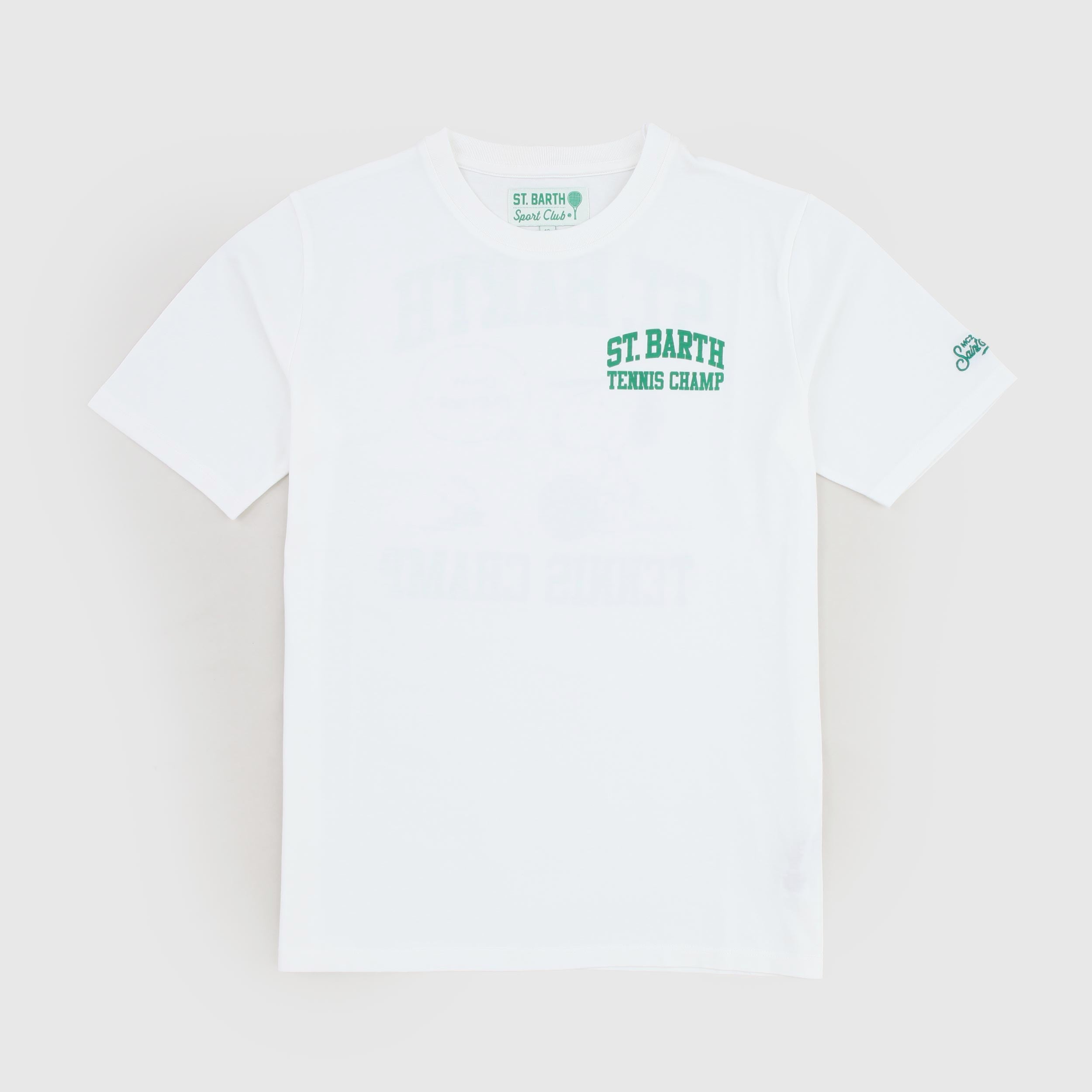 T-shirt Con Logo Verde Firmata MC2 SAINT BARTH - annameglio.com abbigliamento moda