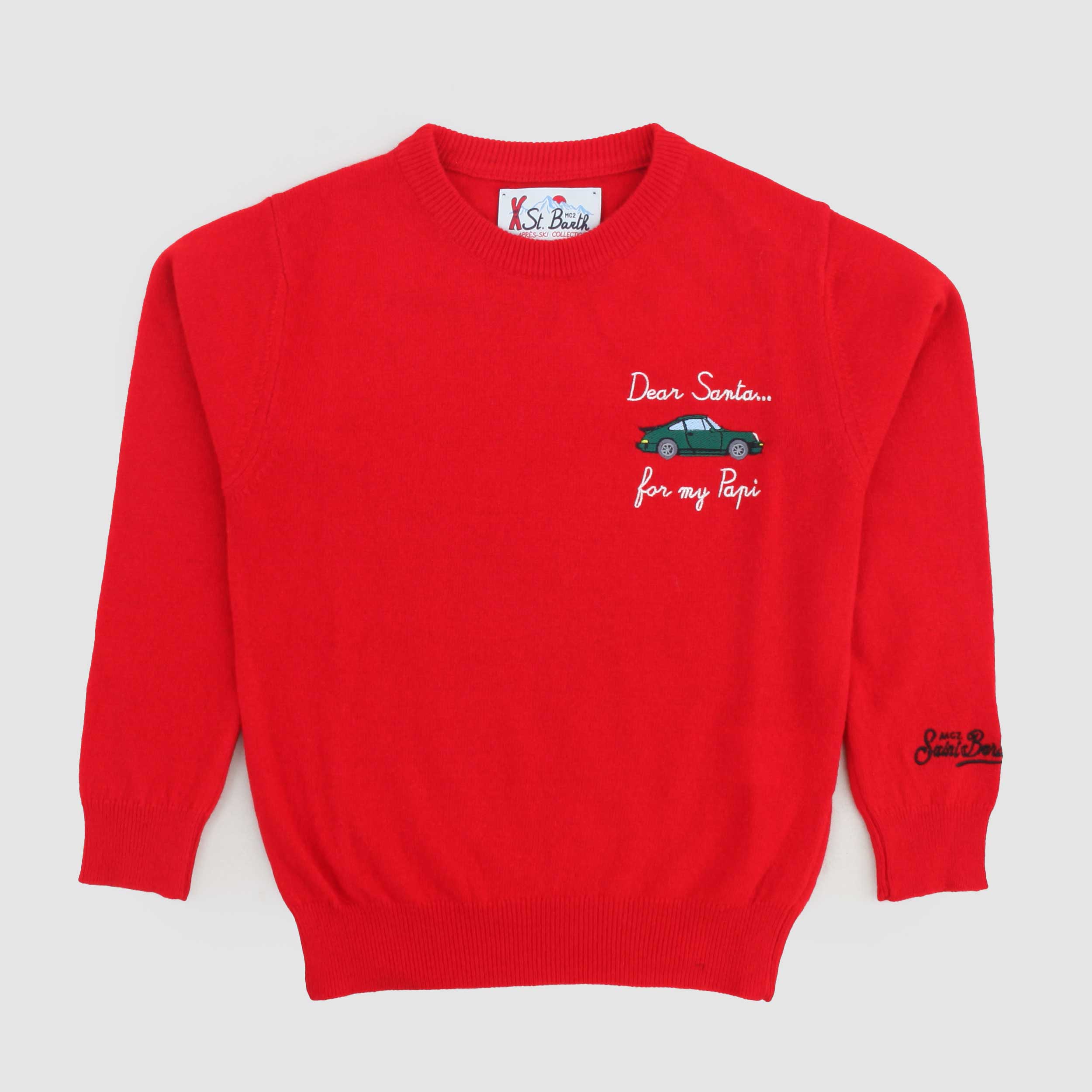 Maglioncino Rosso Con Ricamo By MC2 SAINT BARTH - annameglio.com abbigliamento moda