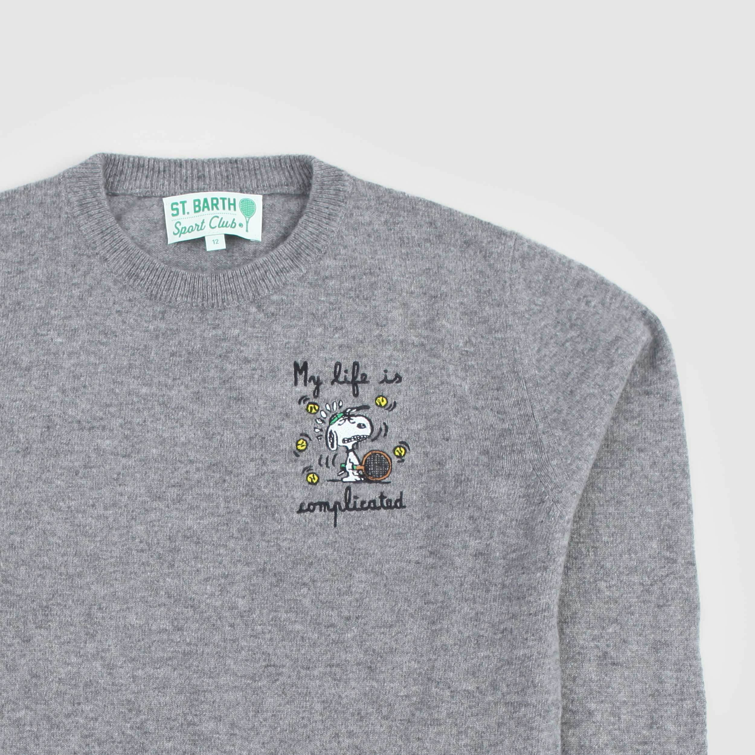 Maglioncino Grigio E Logo Firmato MC2 SAINT BARTH - annameglio.com abbigliamento moda