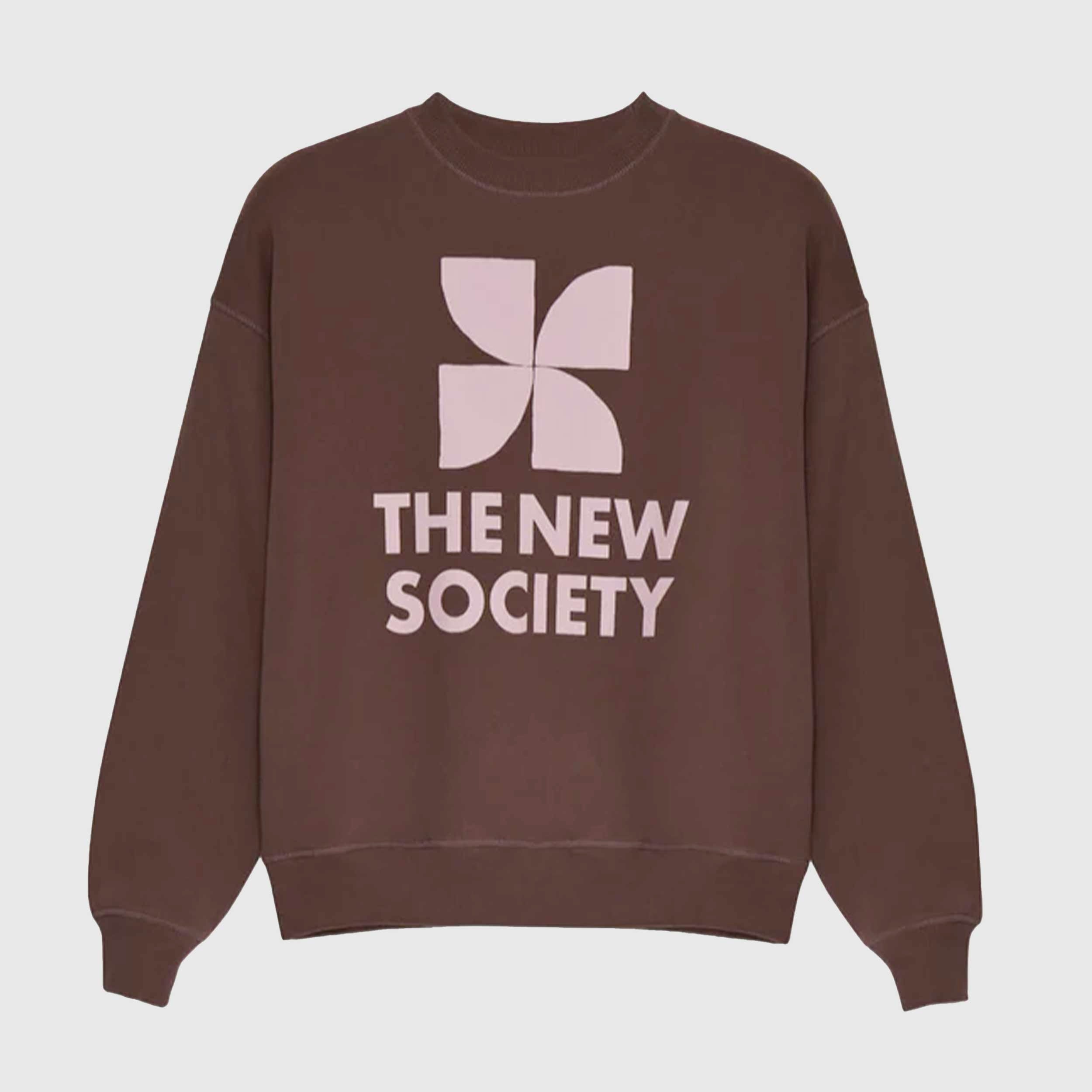 Felpa Rosa Con Logo Firmata THE NEW SOCIETY - annameglio.com abbigliamento moda