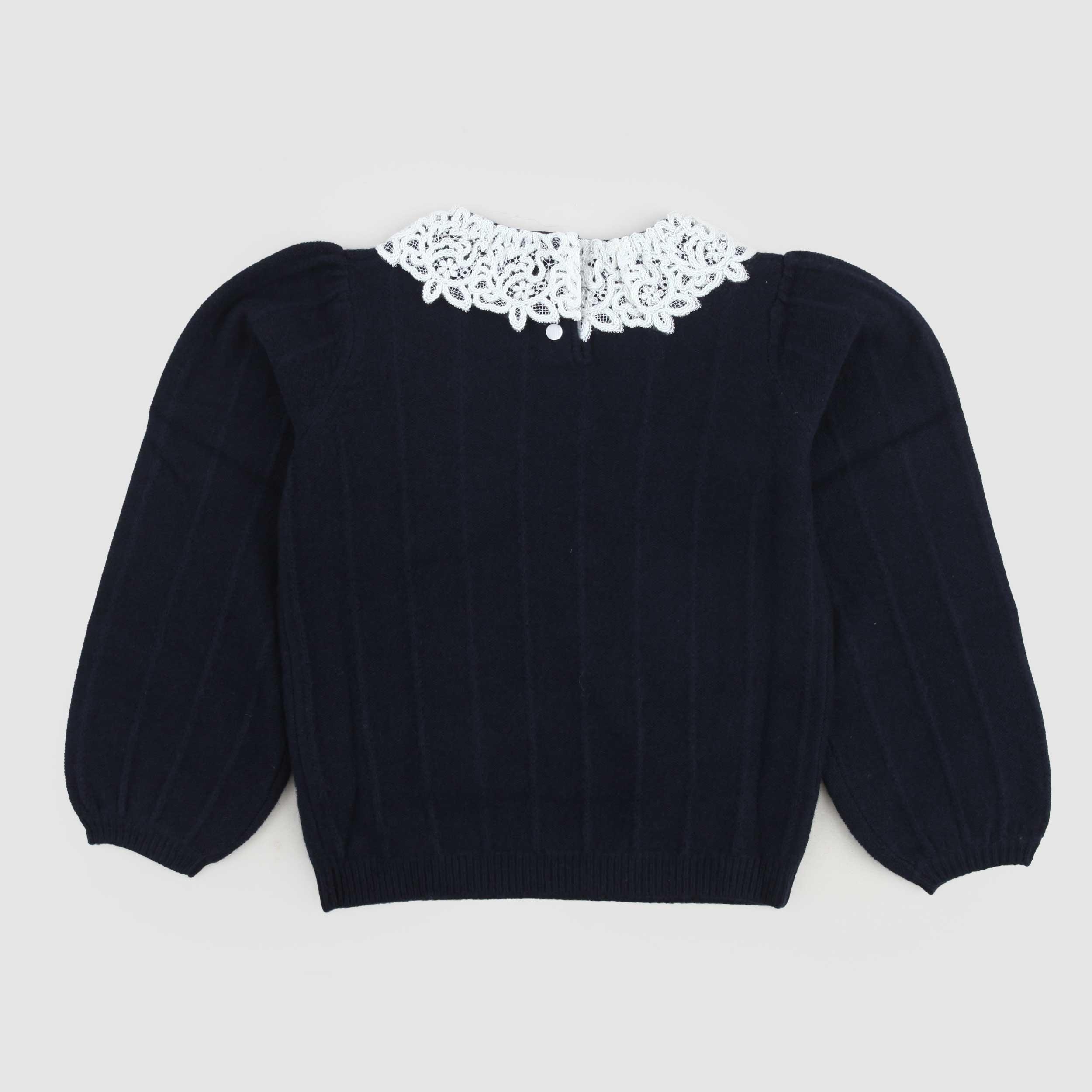 Maglioncino Blu E Finiture By TARTINE ET CHOCOLAT - annameglio.com abbigliamento moda