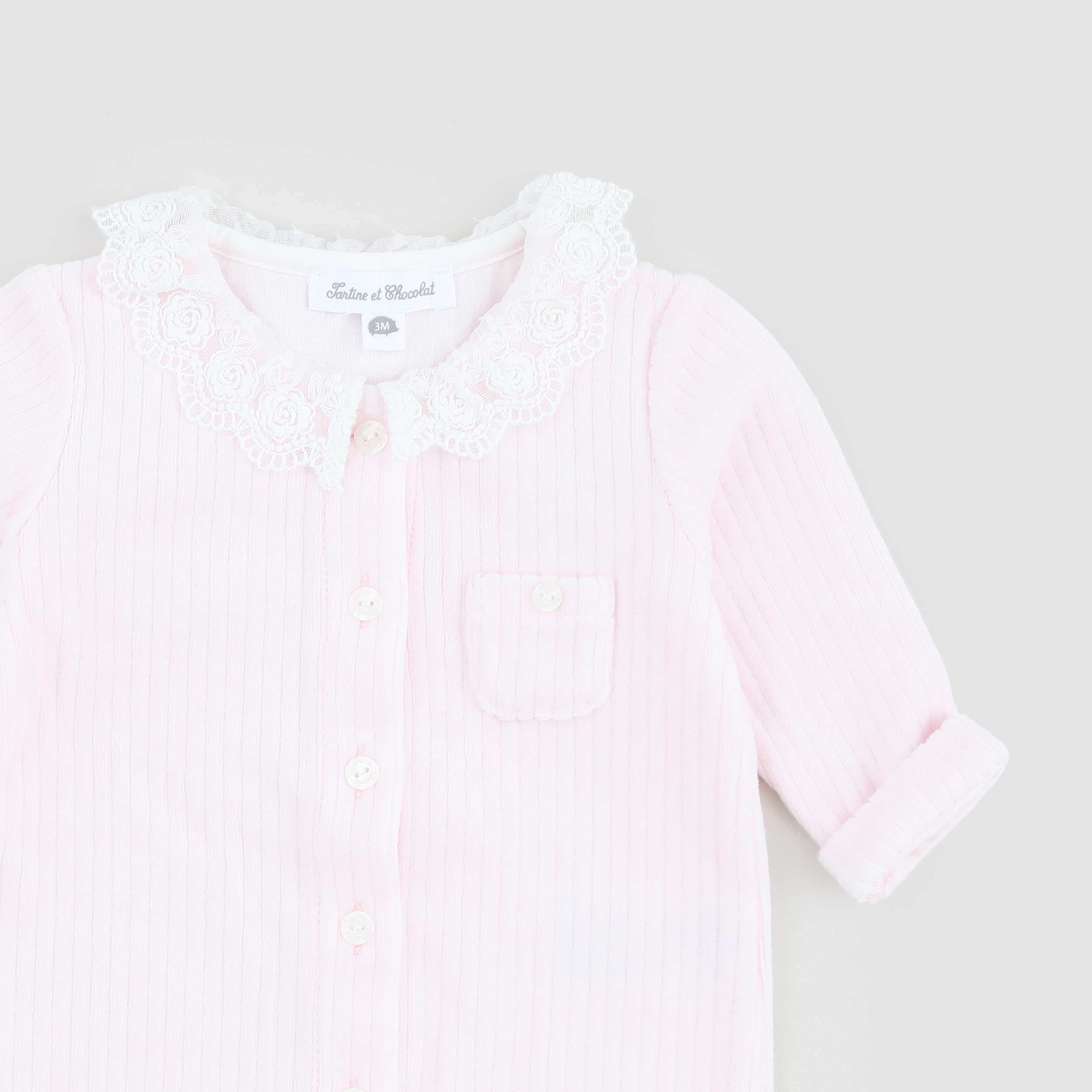 Tutina Rosa In Ciniglia By TARTINE ET CHOCOLAT - annameglio.com abbigliamento moda